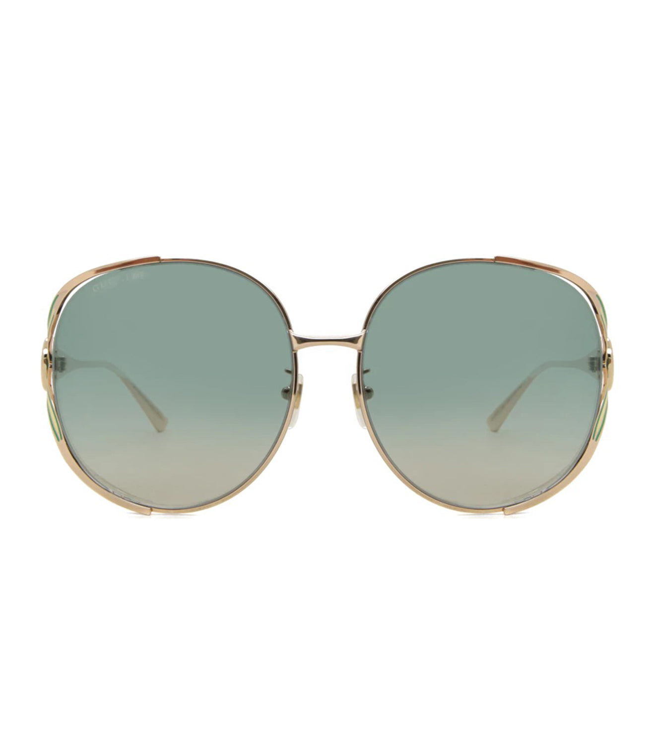 Gucci Women's Gradient Green Oversized Sunglasses