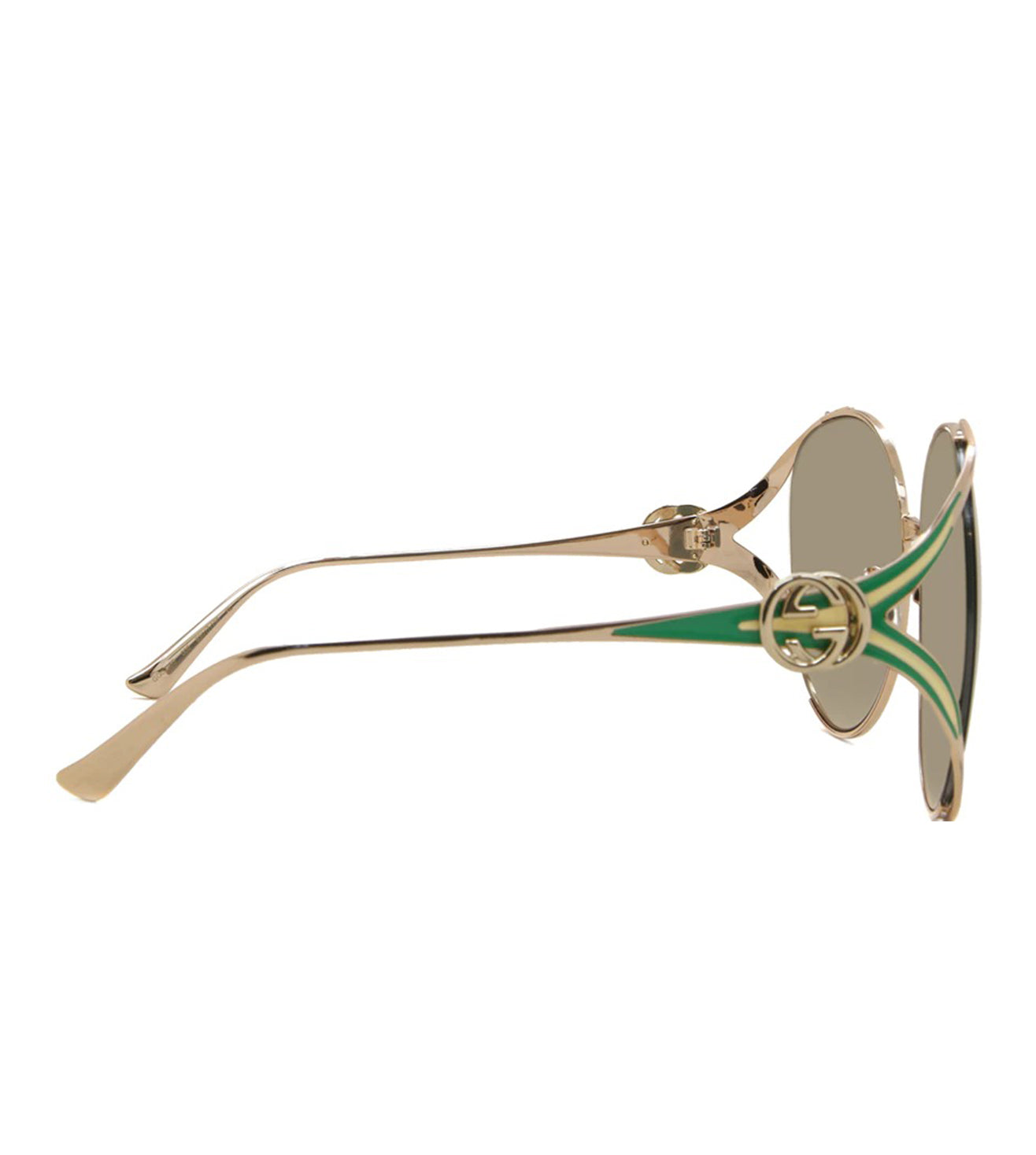 Gucci Women's Gradient Green Oversized Sunglasses