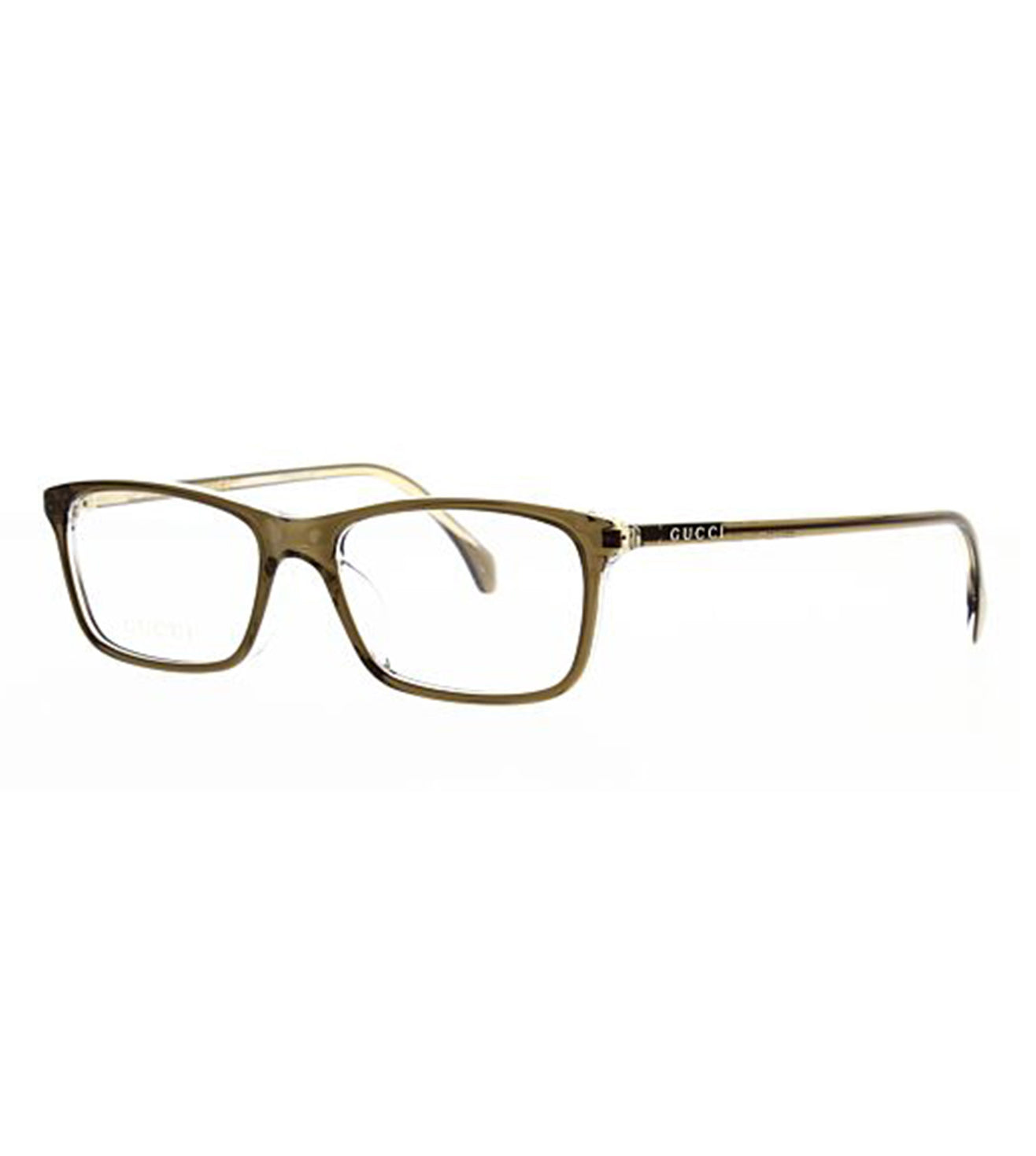 Gucci Men's Green Rectangular Optical Frame