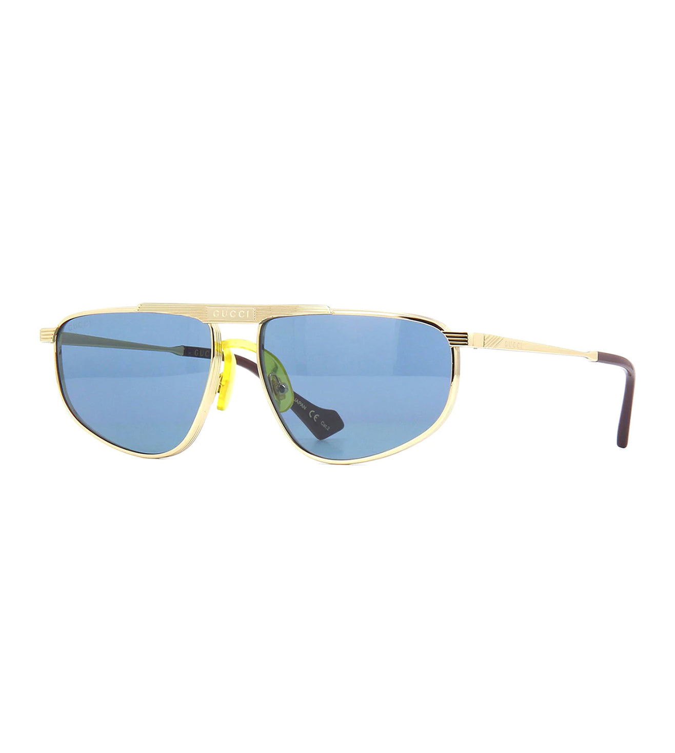Gucci Unisex Blue Rectangular Sunglasses