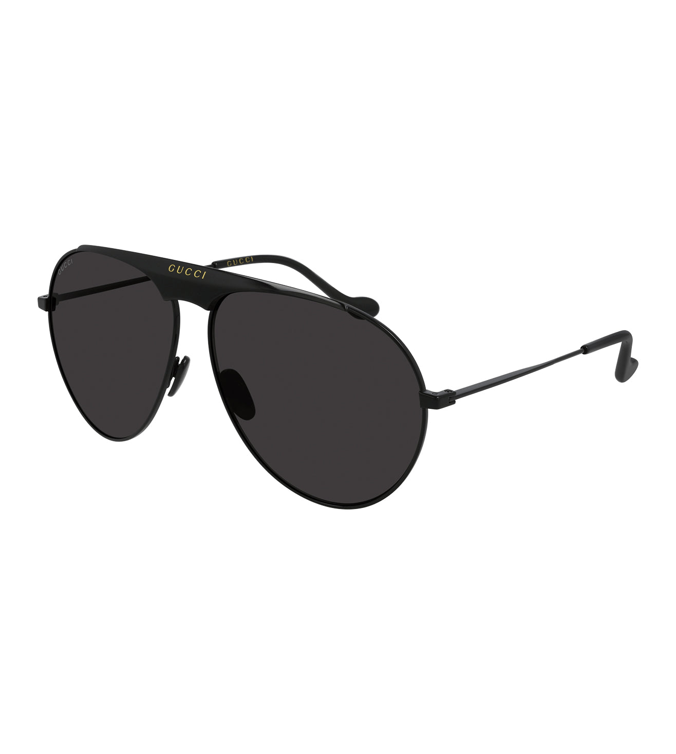 Gucci Men's Grey Aviator Sunglasses