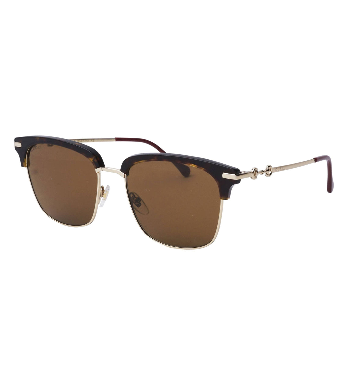 Gucci Men's Brown Rectangular Sunglasses