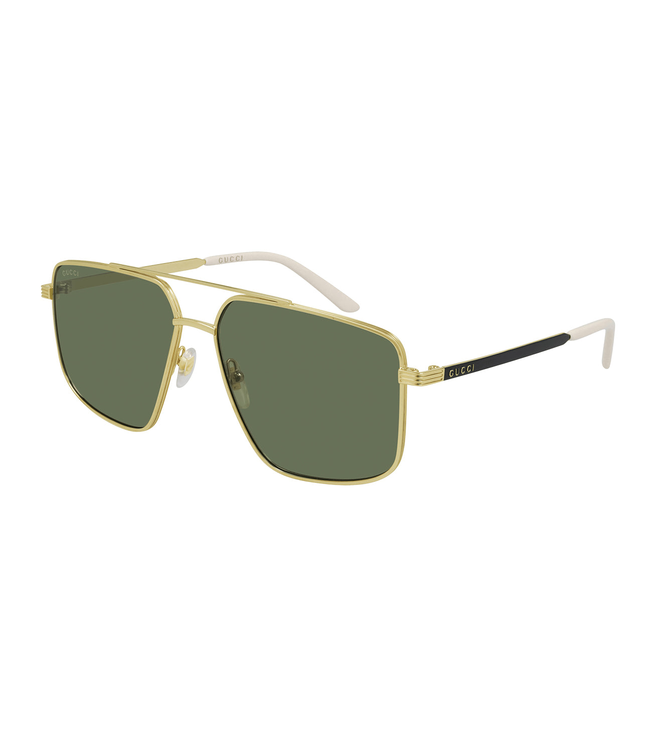 Gucci Men's Green Aviator Sunglasses