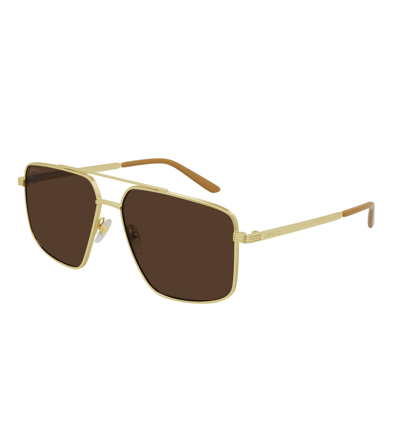 Gucci Men's Brown Aviator Sunglasses