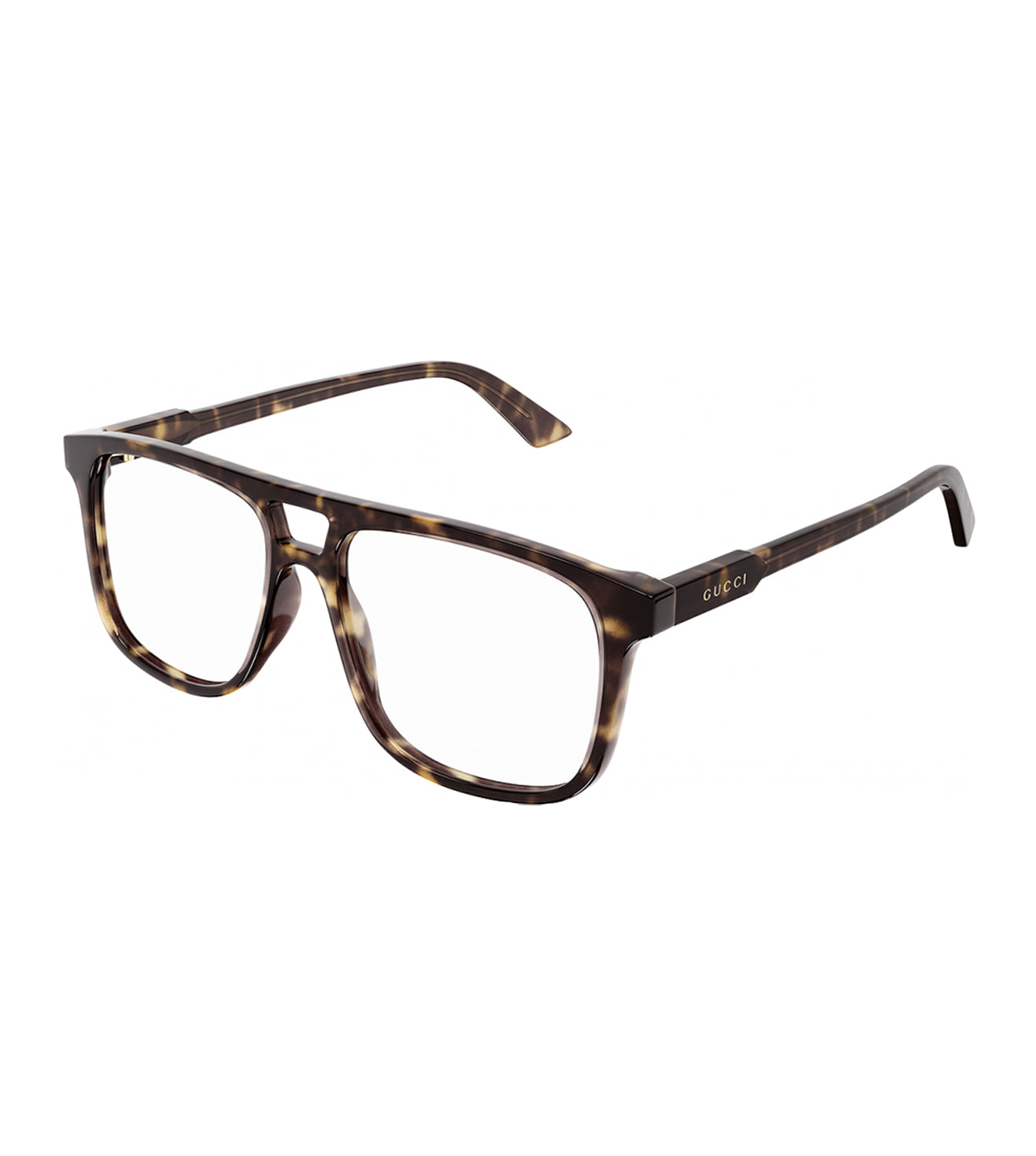 Gucci Men's Havana Square Optical Frame