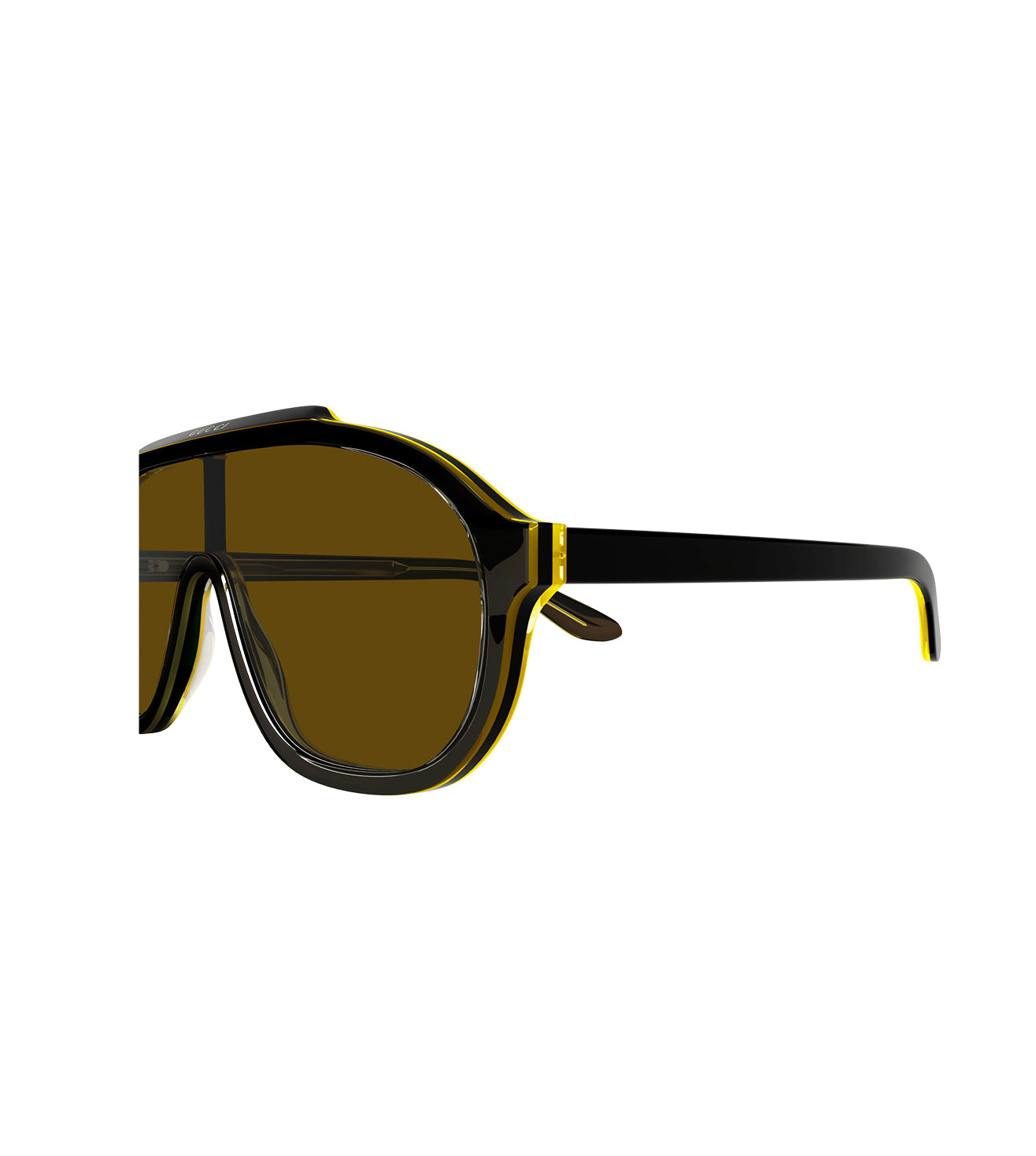 Gucci Men's Yellow Aviator Sunglasses