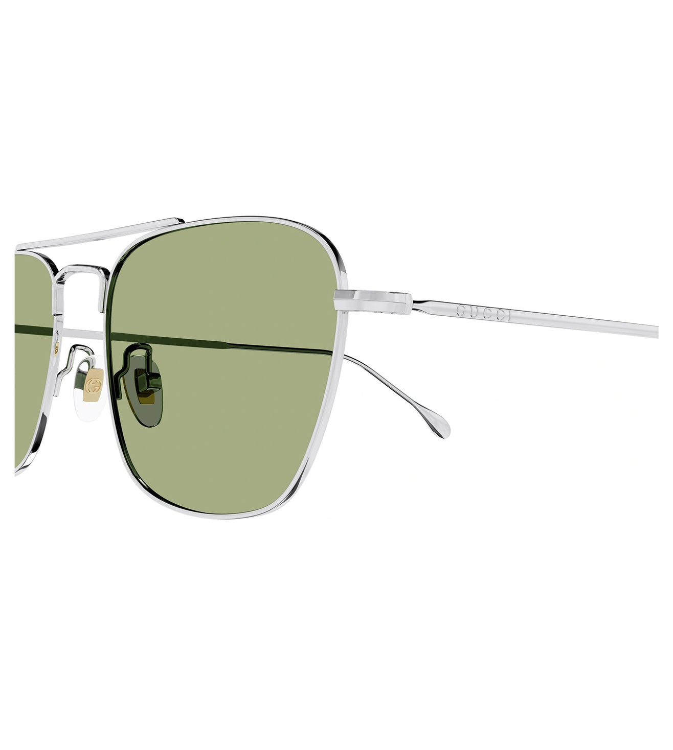 Gucci Men's Green Aviator Sunglasses