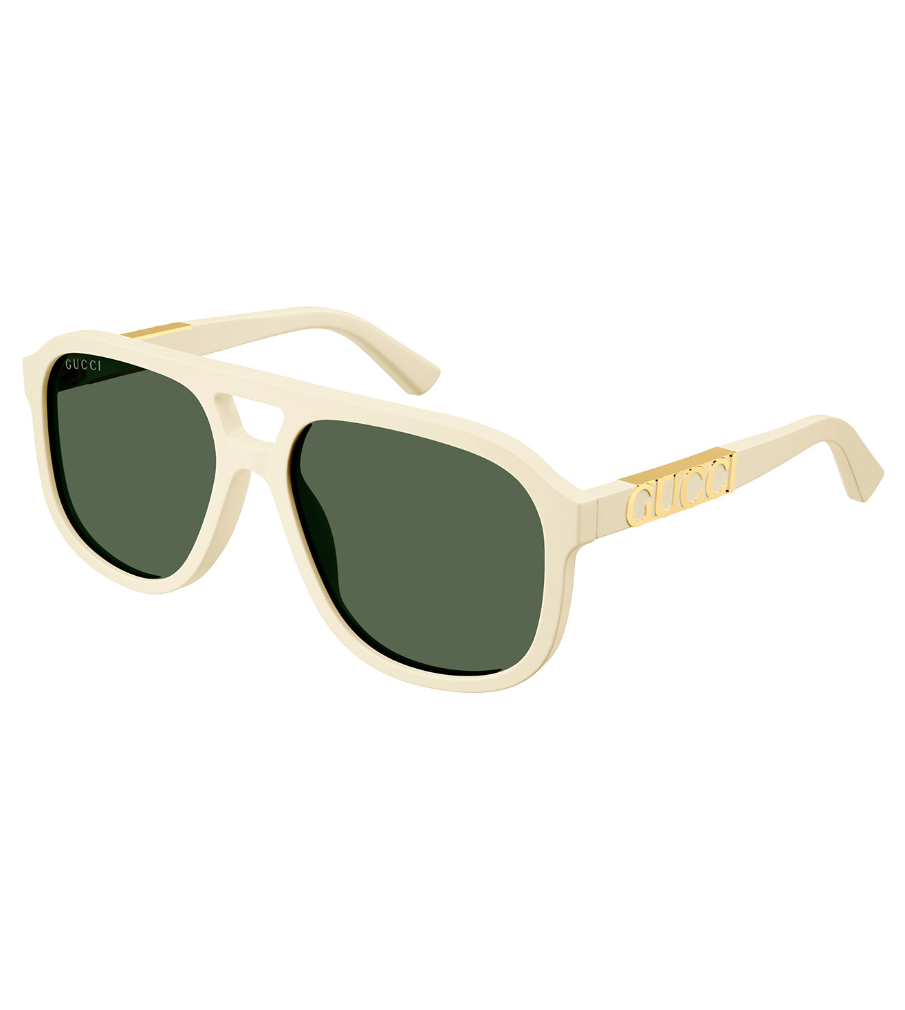 Gucci Unisex Green Aviator Sunglasses
