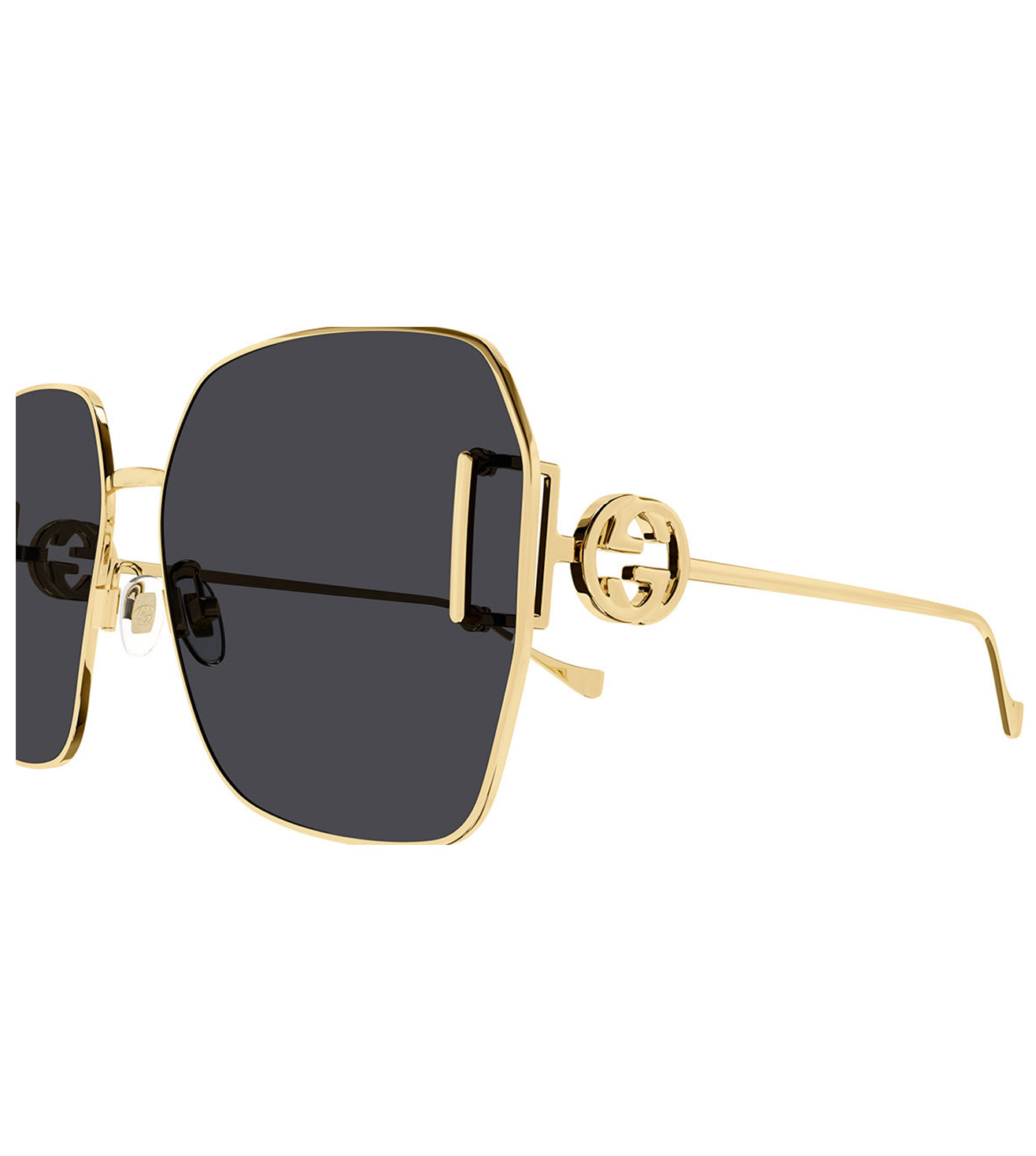 Gucci Women's Grey Oversized Sunglasses