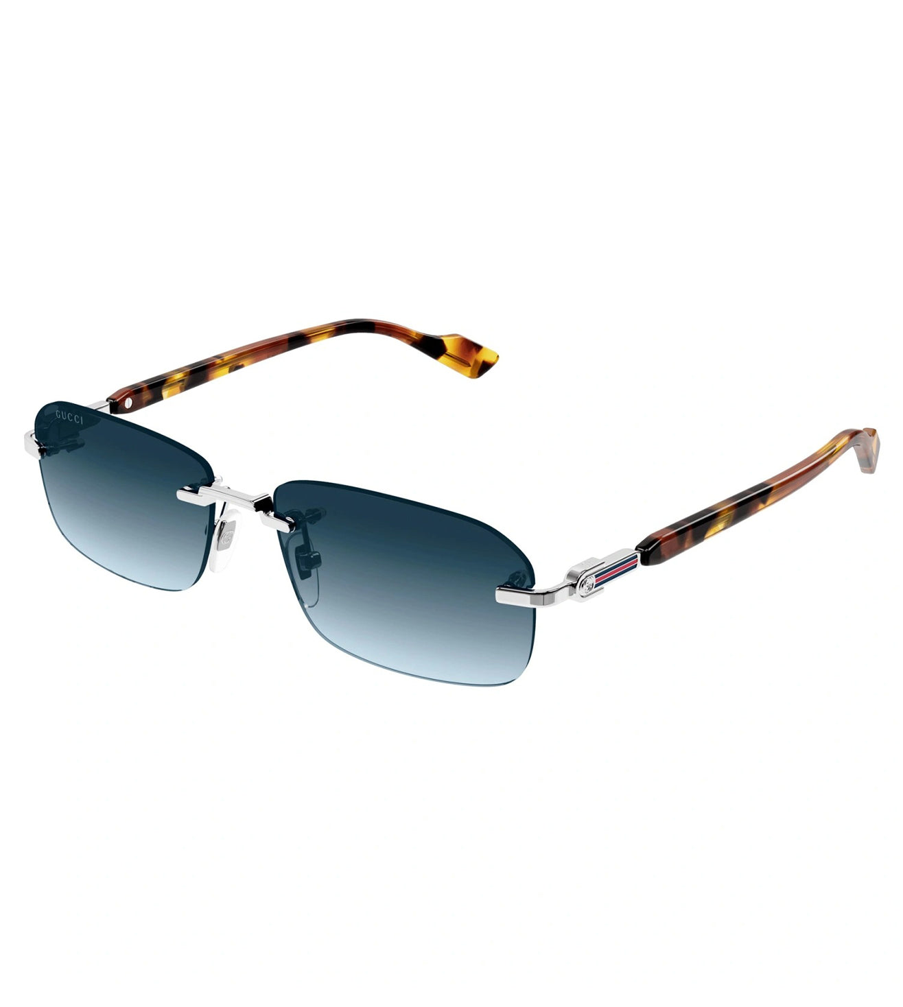 Gucci Men's Blue Rectangular Optical Frame