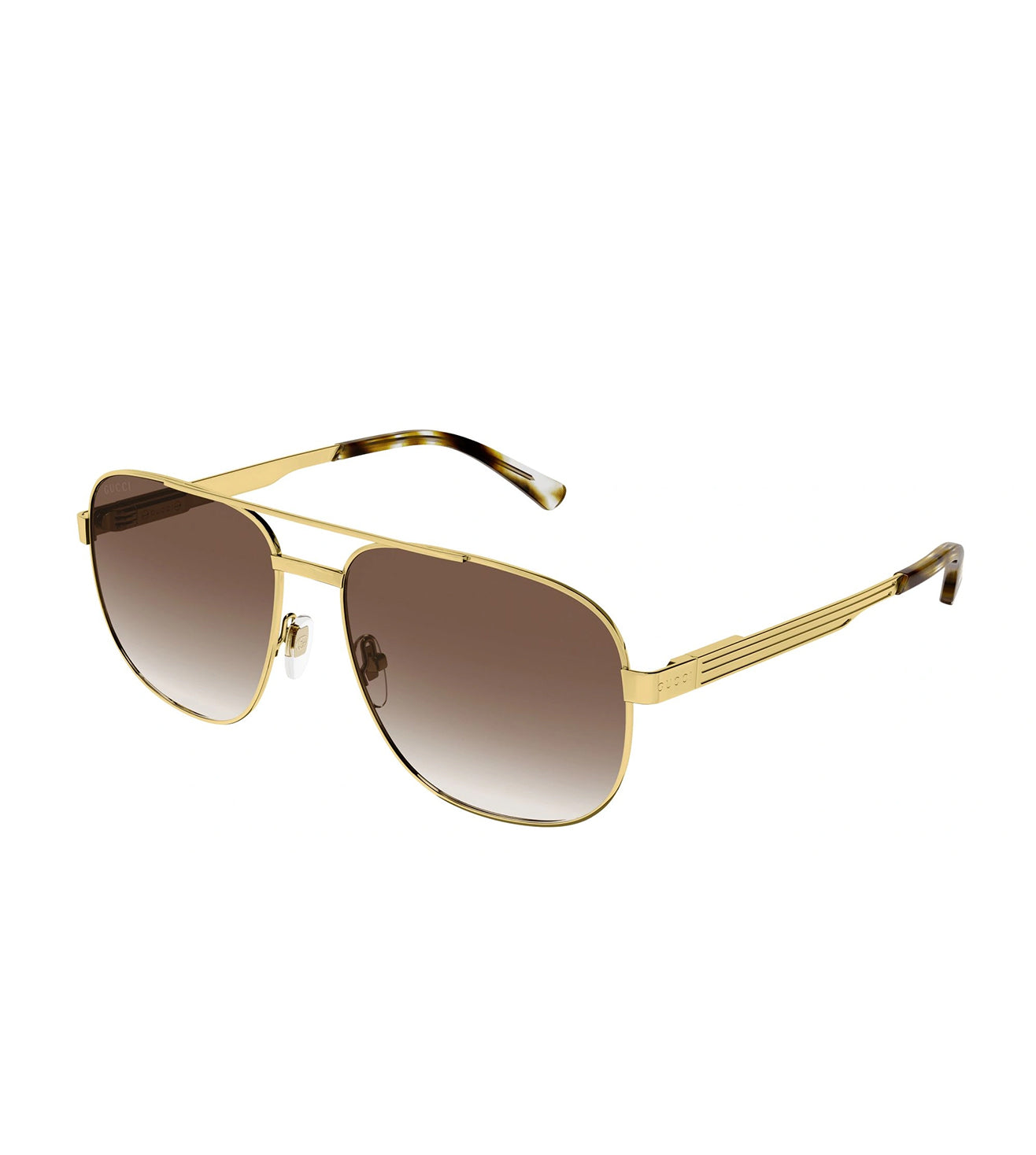 Gucci Men's Brown Aviator Sunglasses