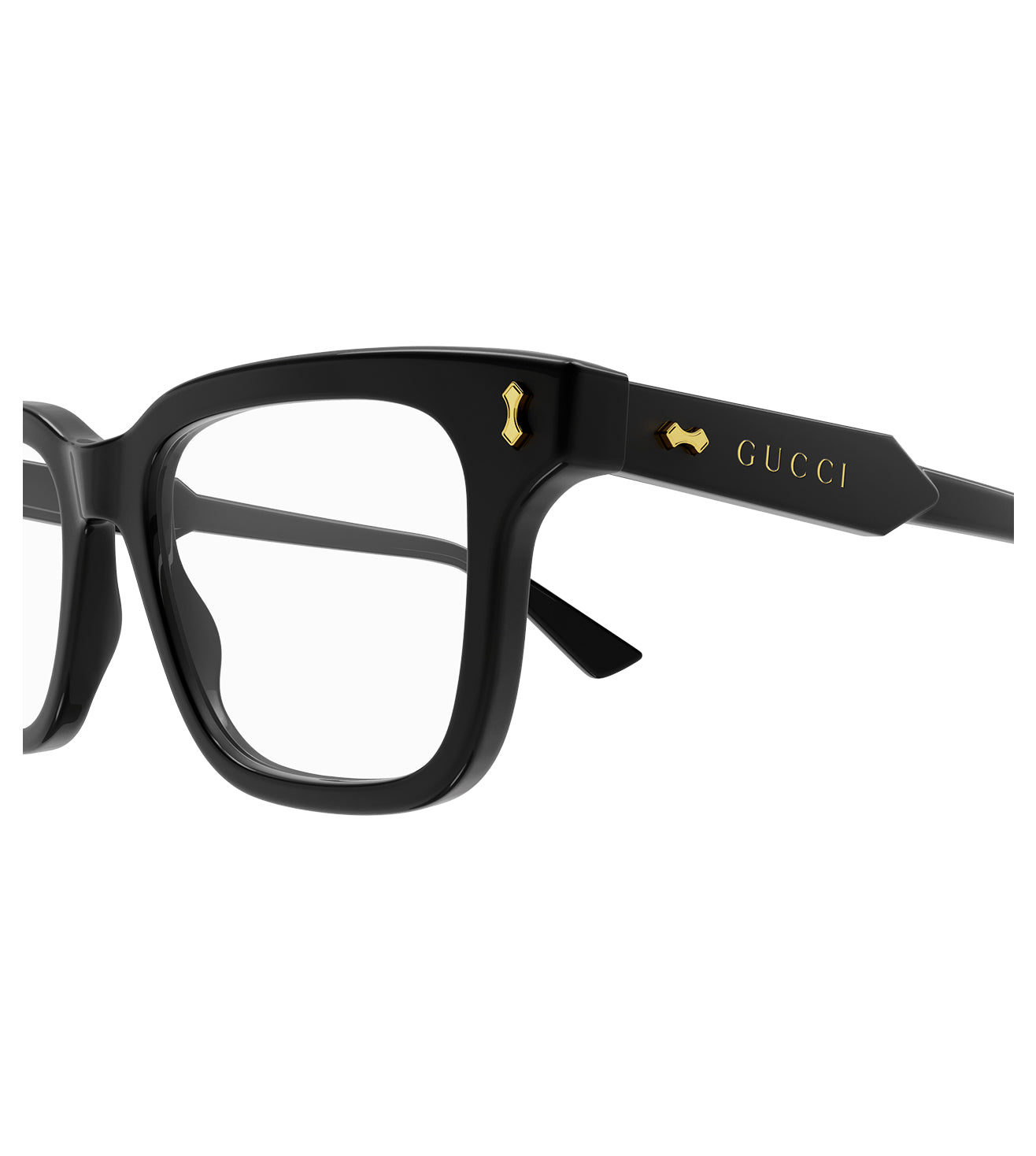 Gucci Men's Black Rectangular Optical Frame