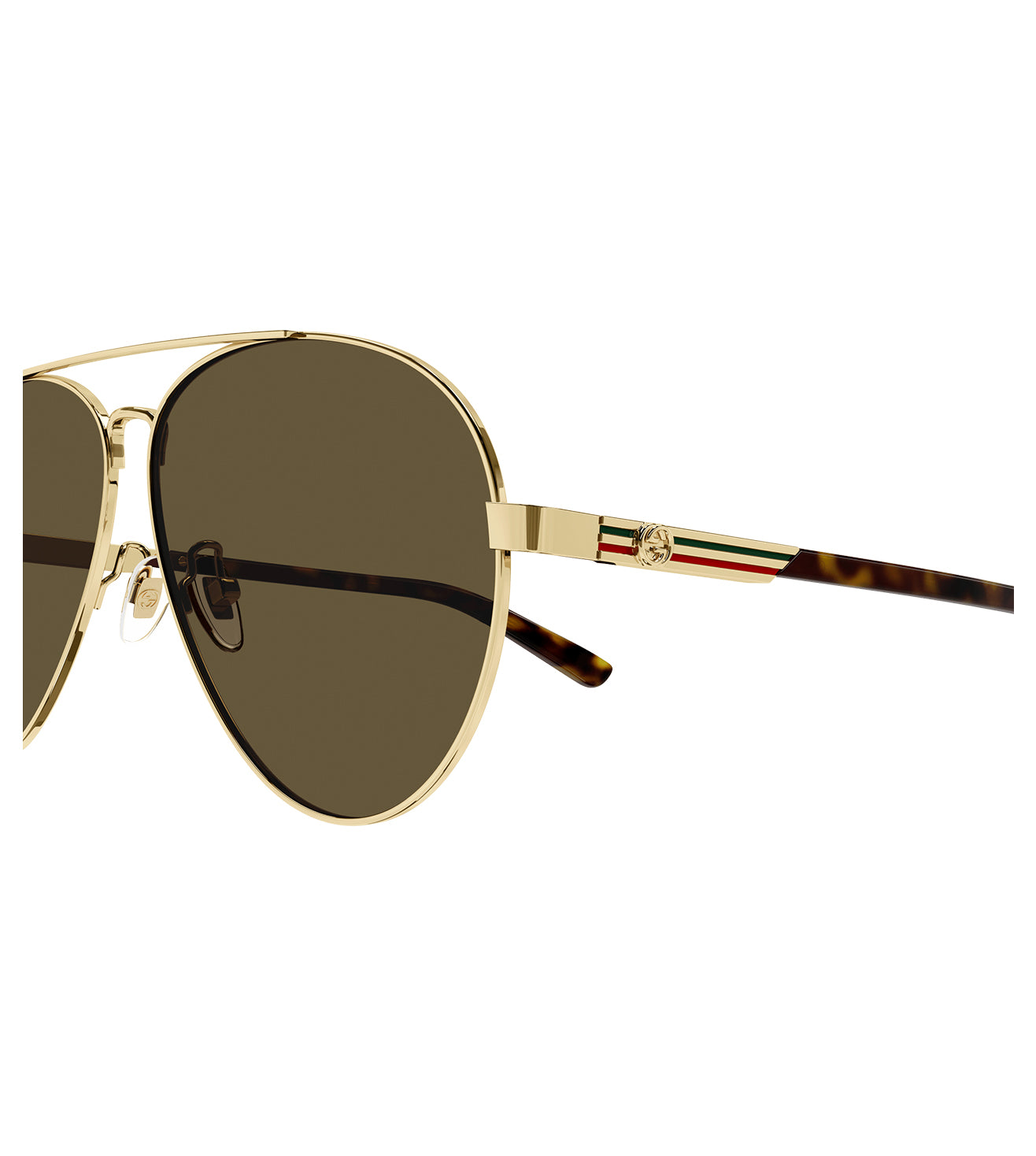 Gucci Men's Brown Aviator Sunglasses