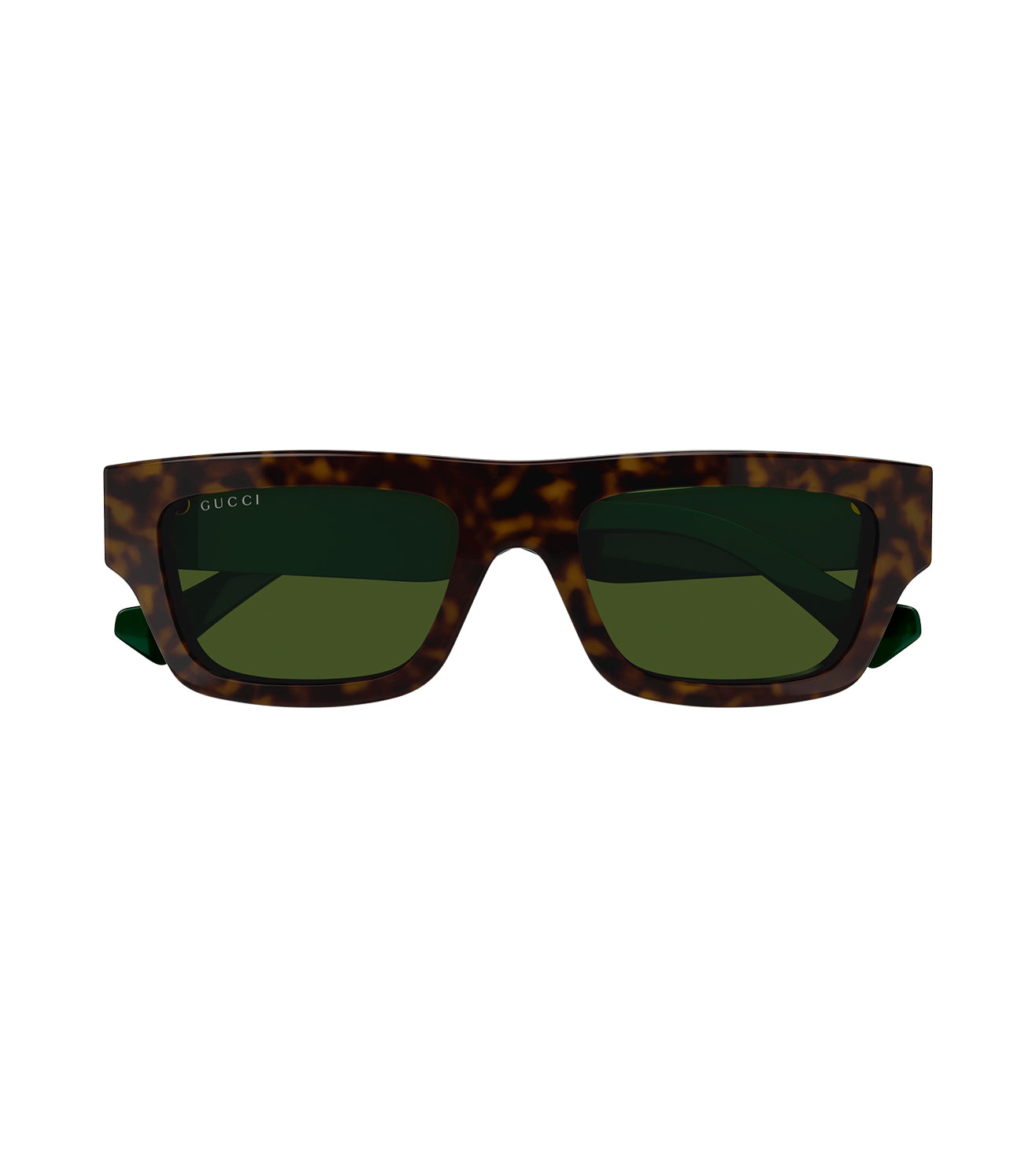 Gucci Men's Green Rectangular Sunglasses