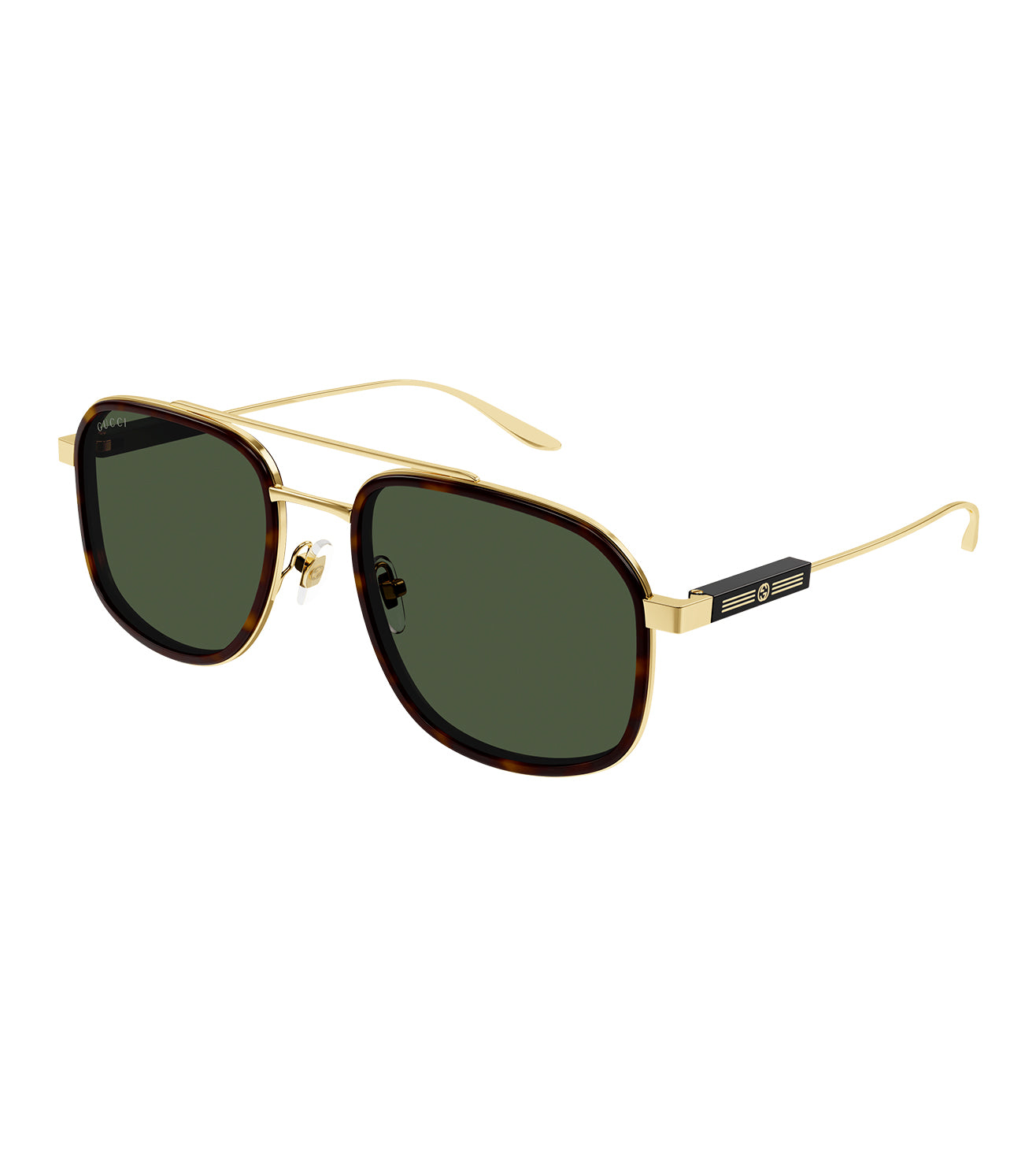 Gucci Men's Green Aviator Sunglasses