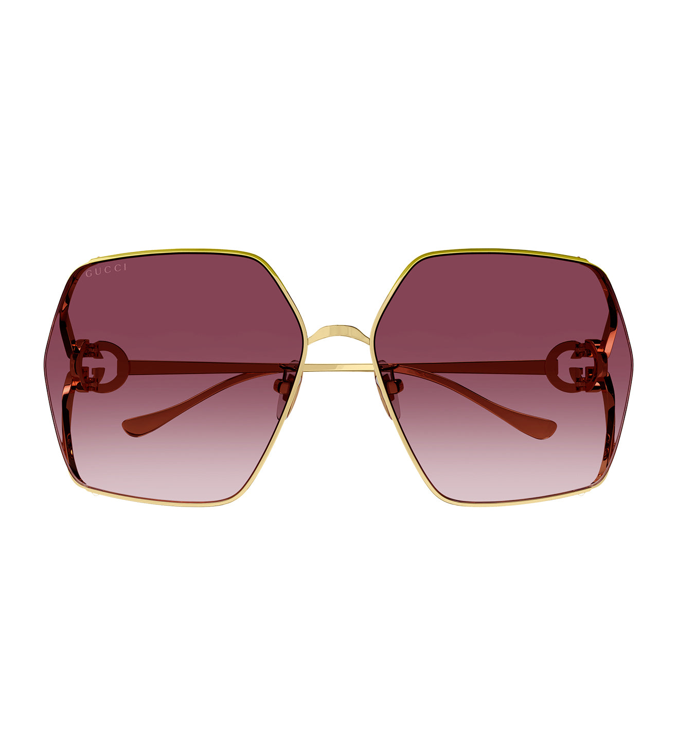 Gucci Women's Red Oversized Sunglasses