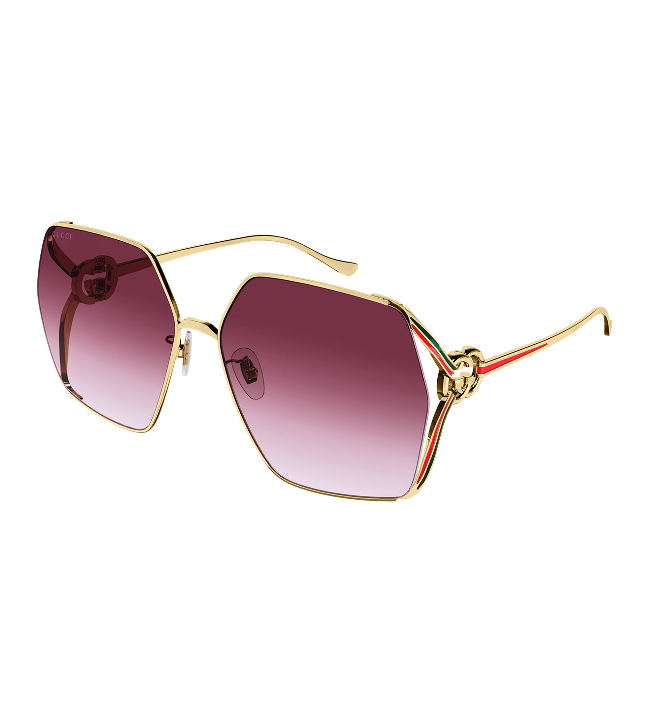 Gucci Women's Red Oversized Sunglasses