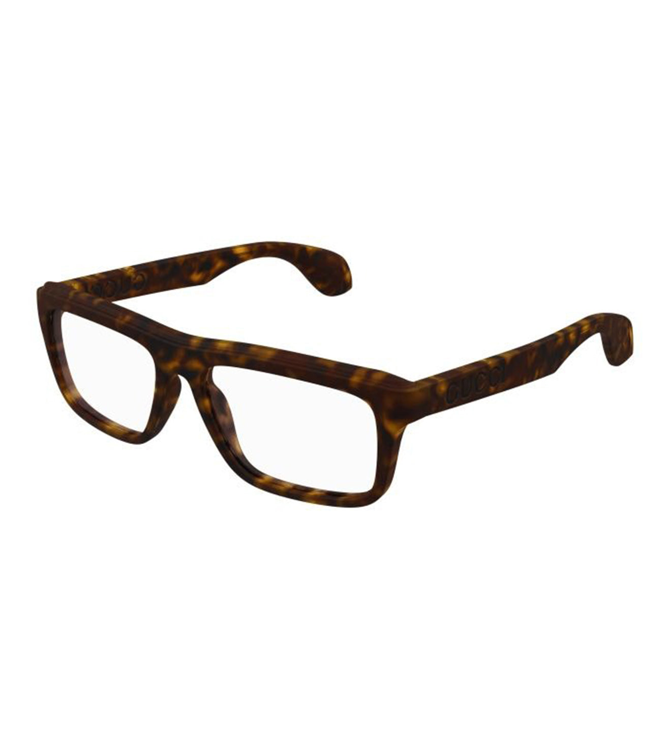 Gucci Men's Havana Square Optical Frame