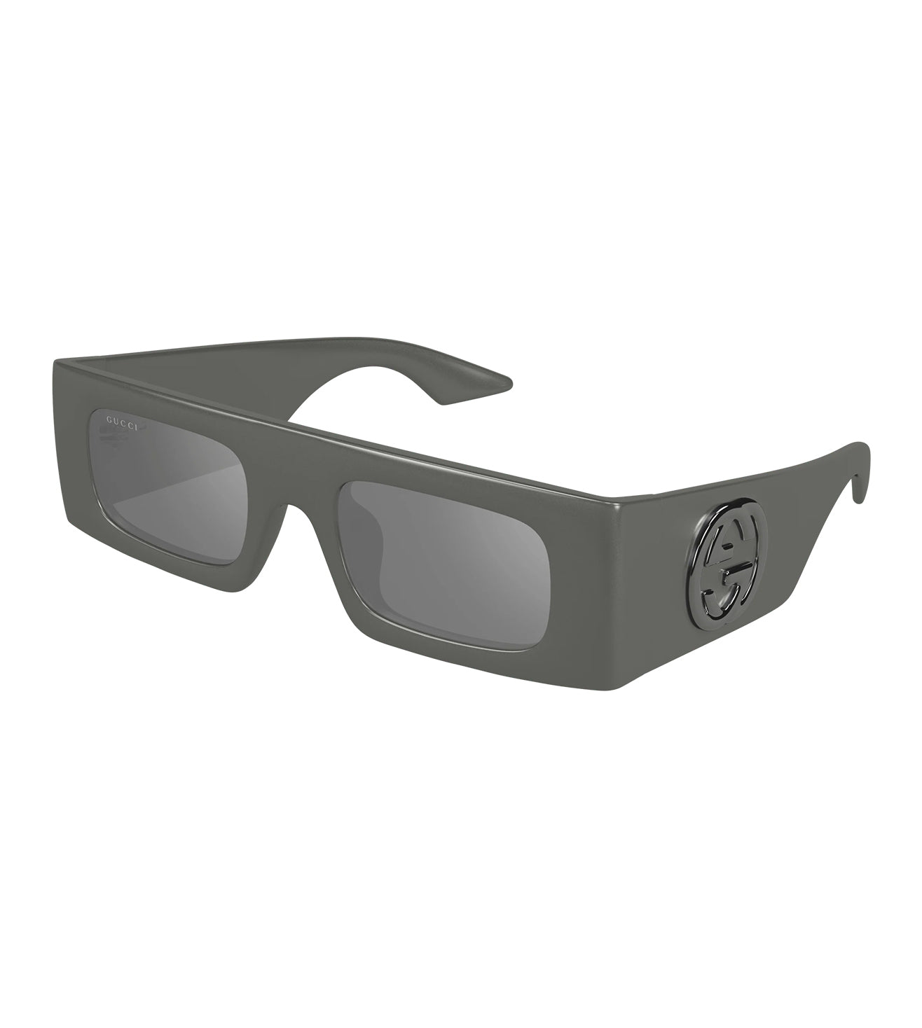 Gucci Women's Grey Rectangular Sunglasses