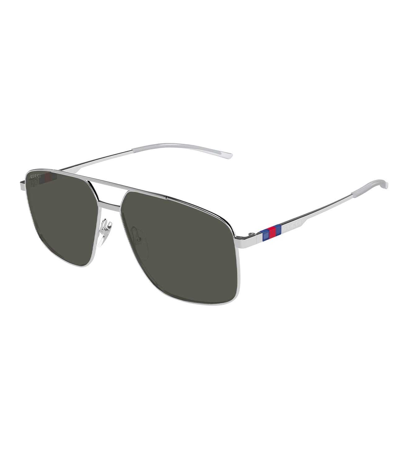 Gucci Men's Grey Aviator Sunglasses