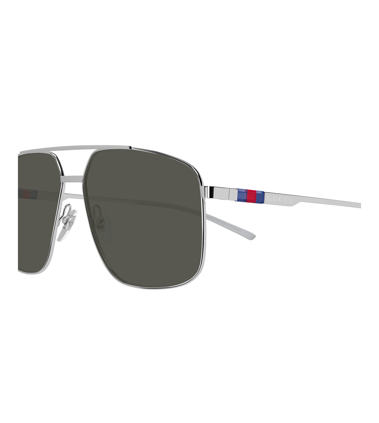 Gucci Men's Grey Aviator Sunglasses