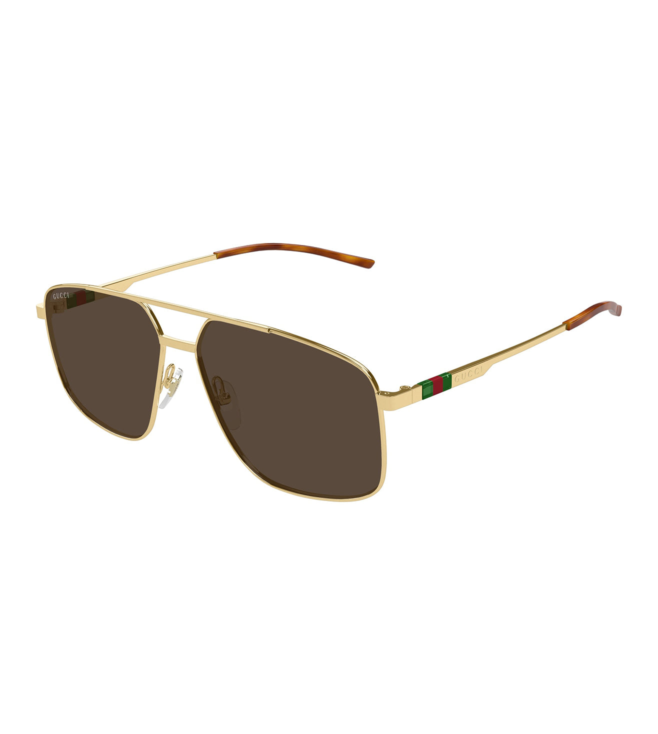 Gucci Men's Brown Aviator Sunglasses