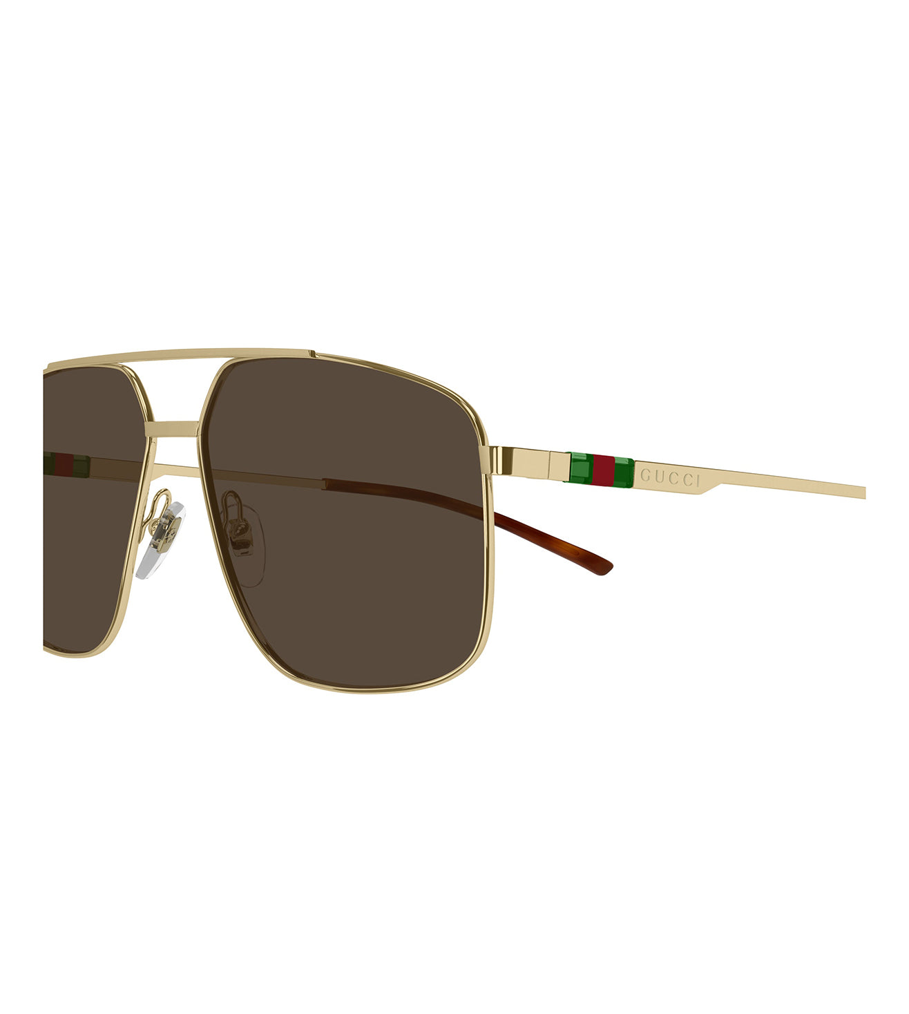 Gucci Men's Brown Aviator Sunglasses