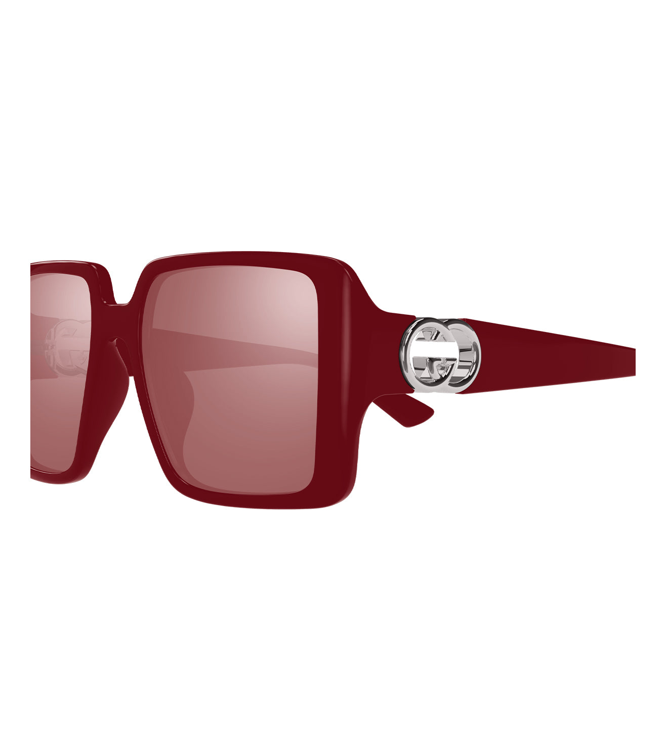 Gucci Women's Burgundy Square Sunglasses