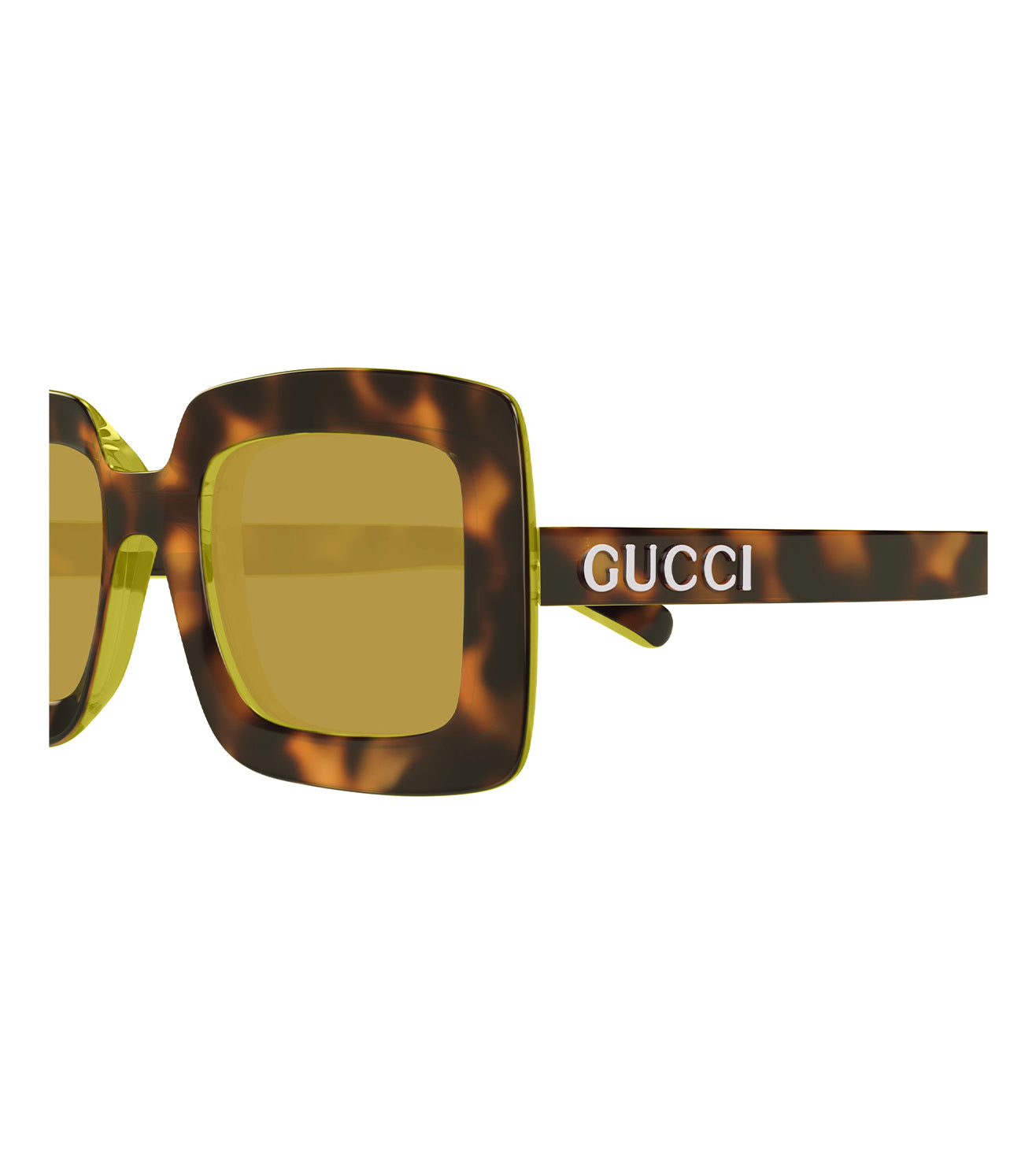Gucci Women's Yellow Square Sunglasses