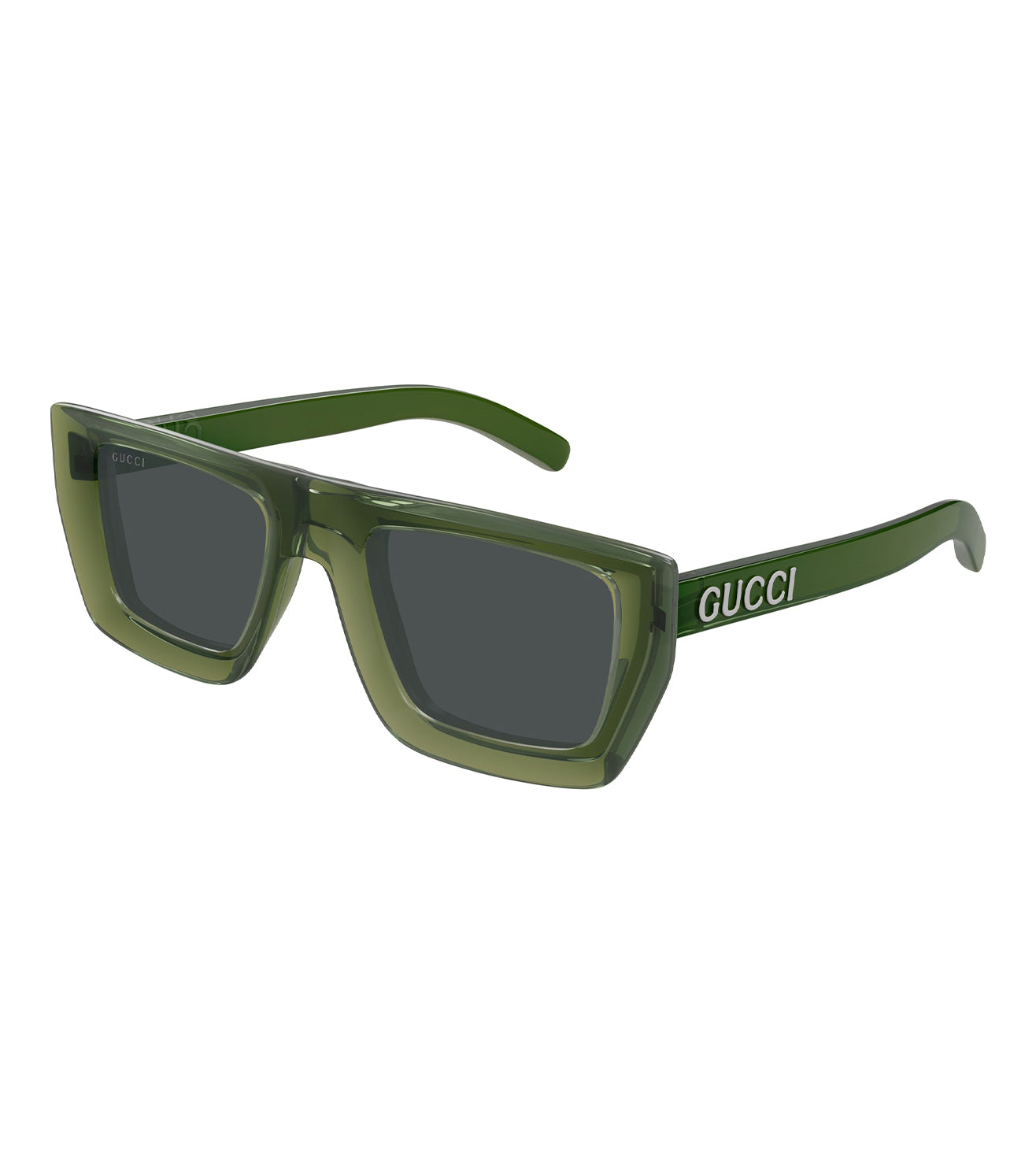 Gucci Unisex Grey Rectangular Sunglasses