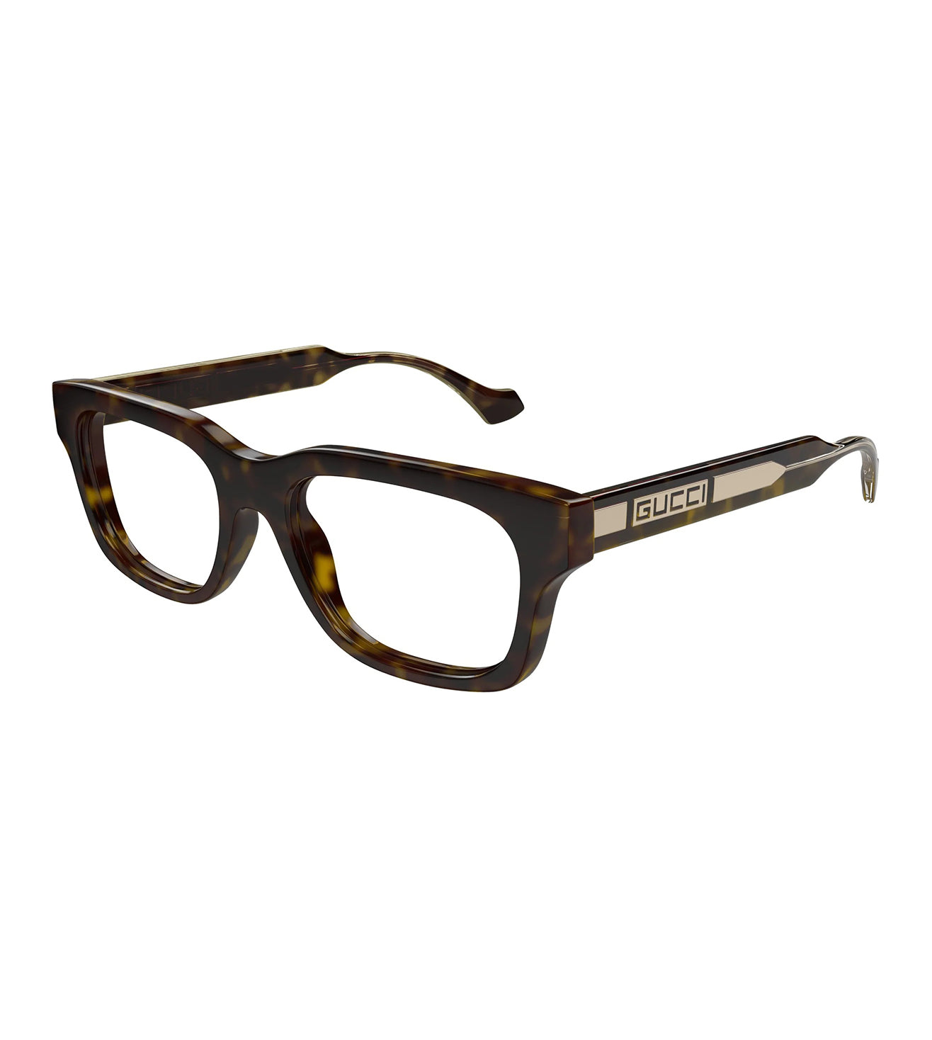 Gucci Men's Havana Square Optical Frame