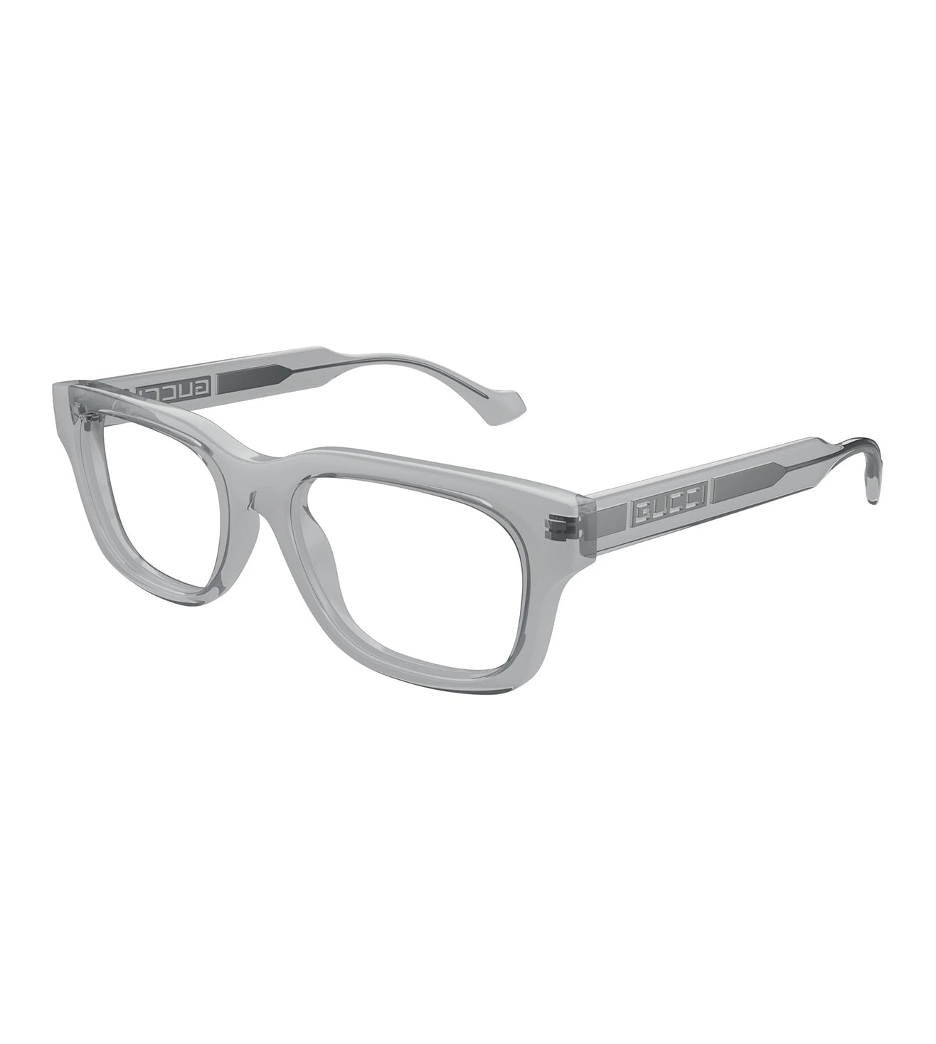 Gucci Men's Grey Square Optical Frame