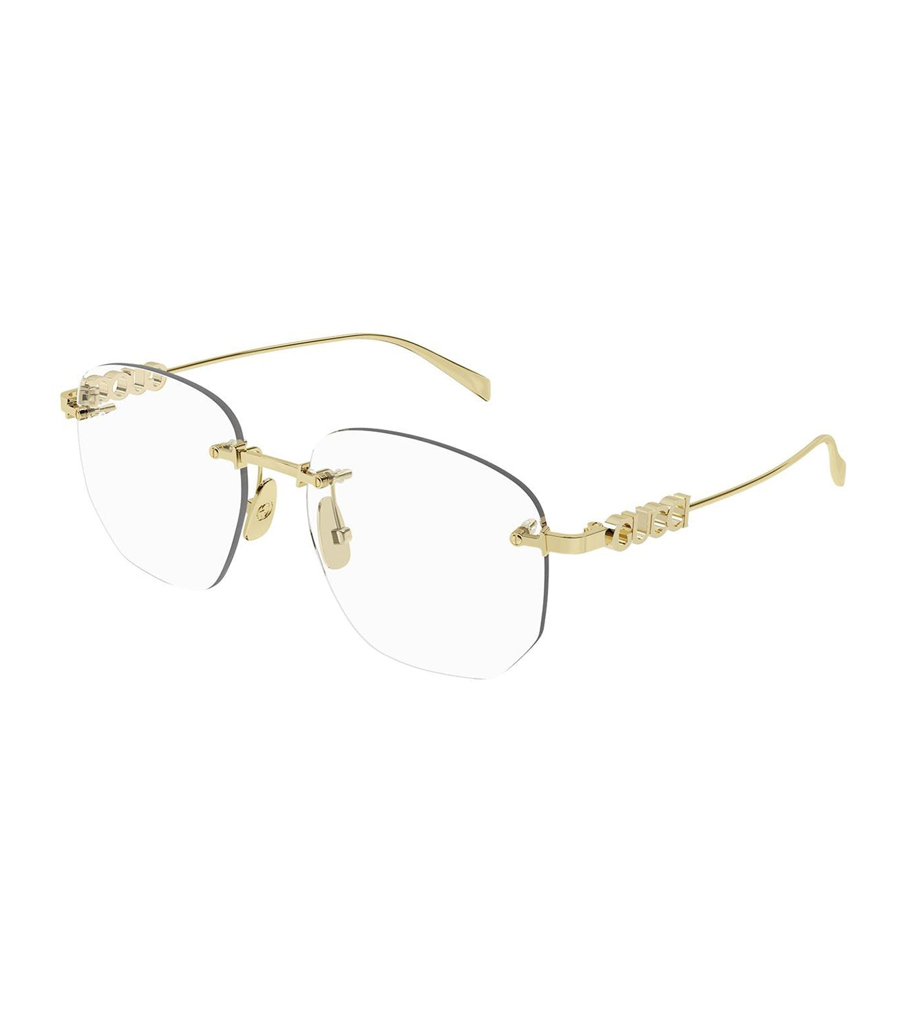 Gucci Women's Gold Geometric Optical Frame