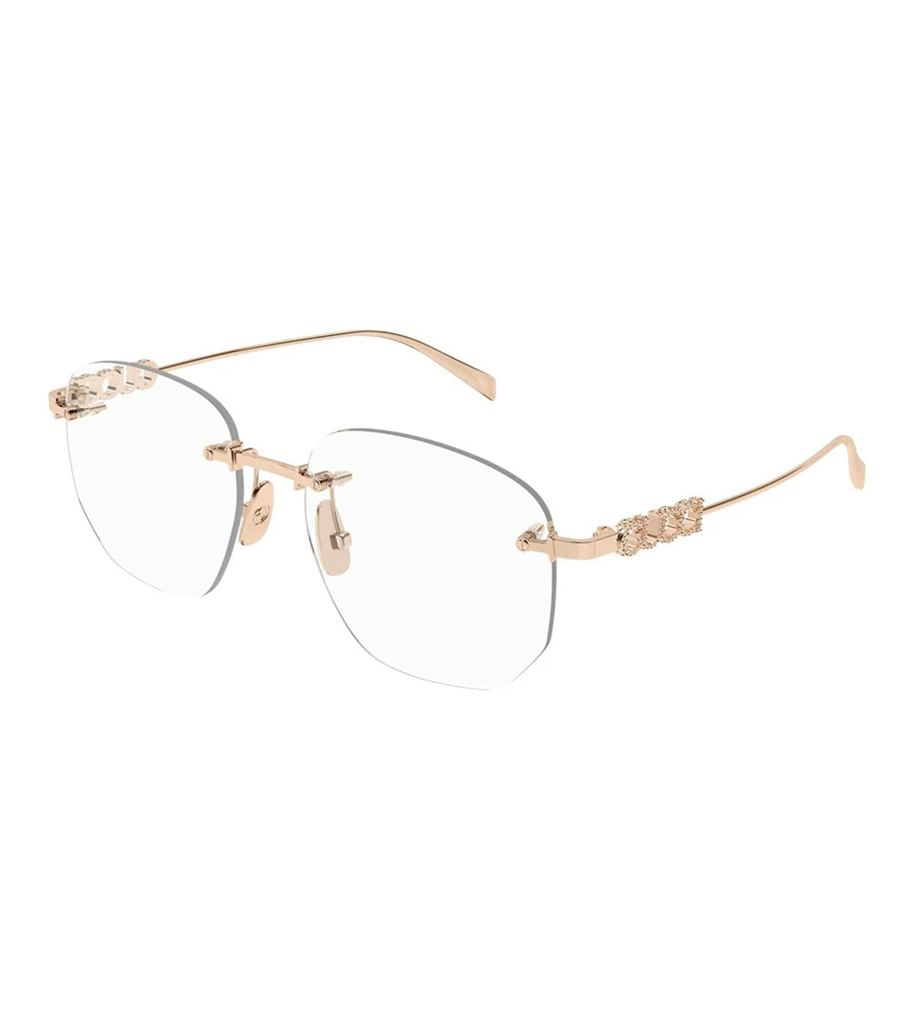 Gucci Women's Gold Geometric Optical Frame