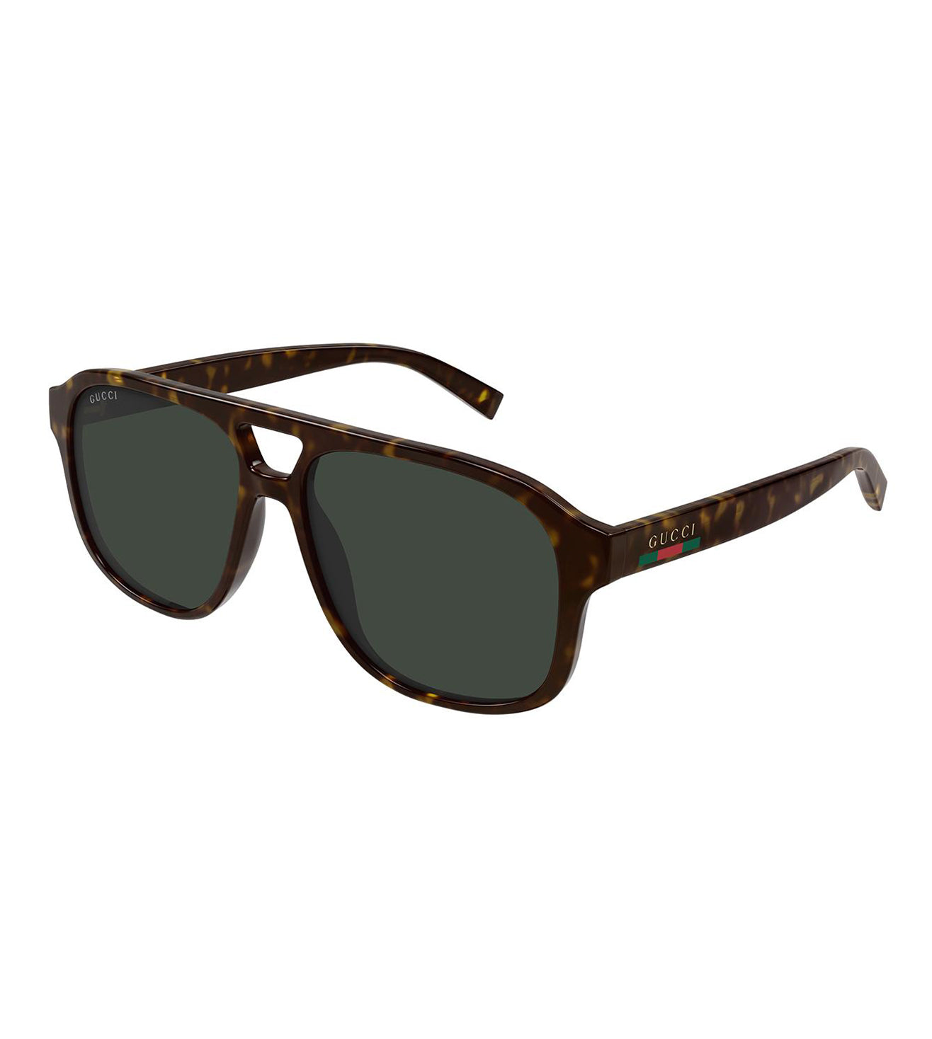 Gucci Men's Green Aviator Sunglasses