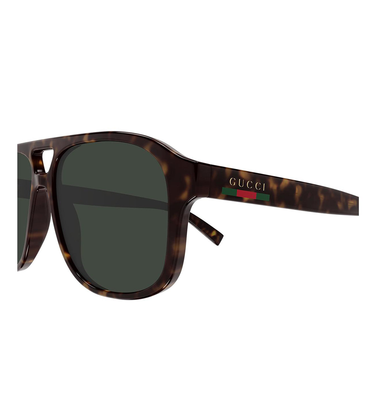 Gucci Men's Green Aviator Sunglasses