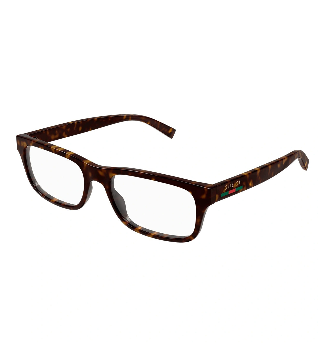 Gucci Men's Havana Rectangular Optical Frame