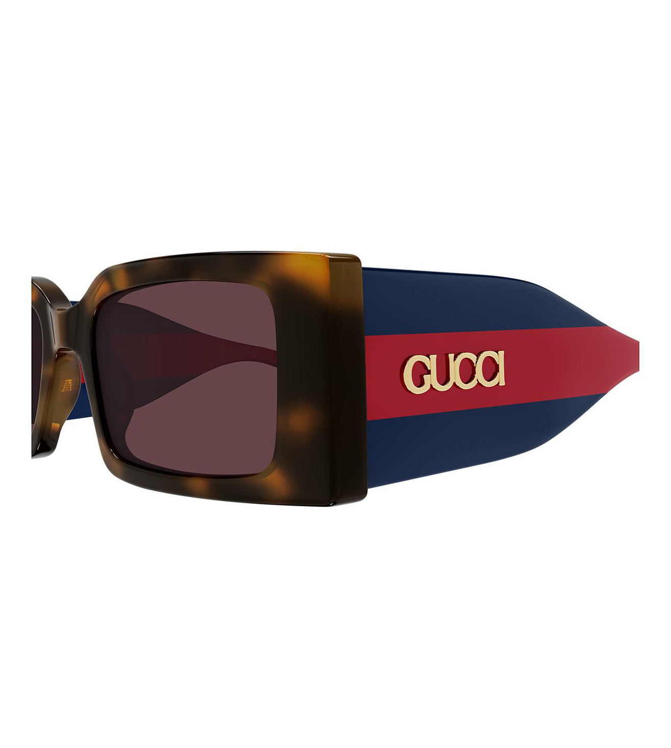 Gucci Women's Red Rectangular Sunglasses