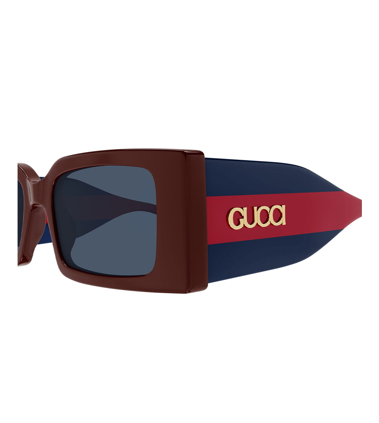 Gucci Women's Blue Rectangular Sunglasses