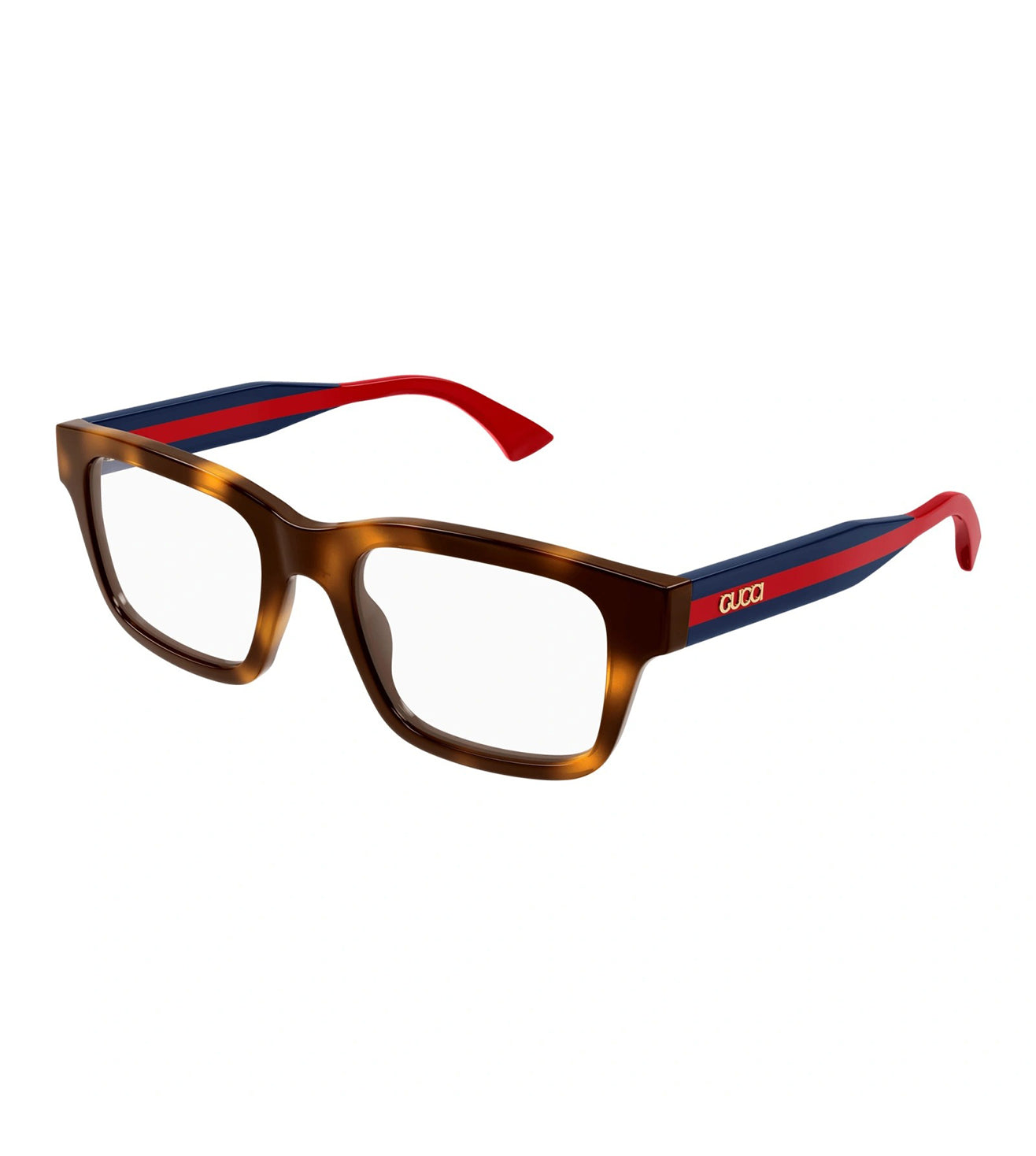 Gucci Unisex Tortoise Square Optical Frame