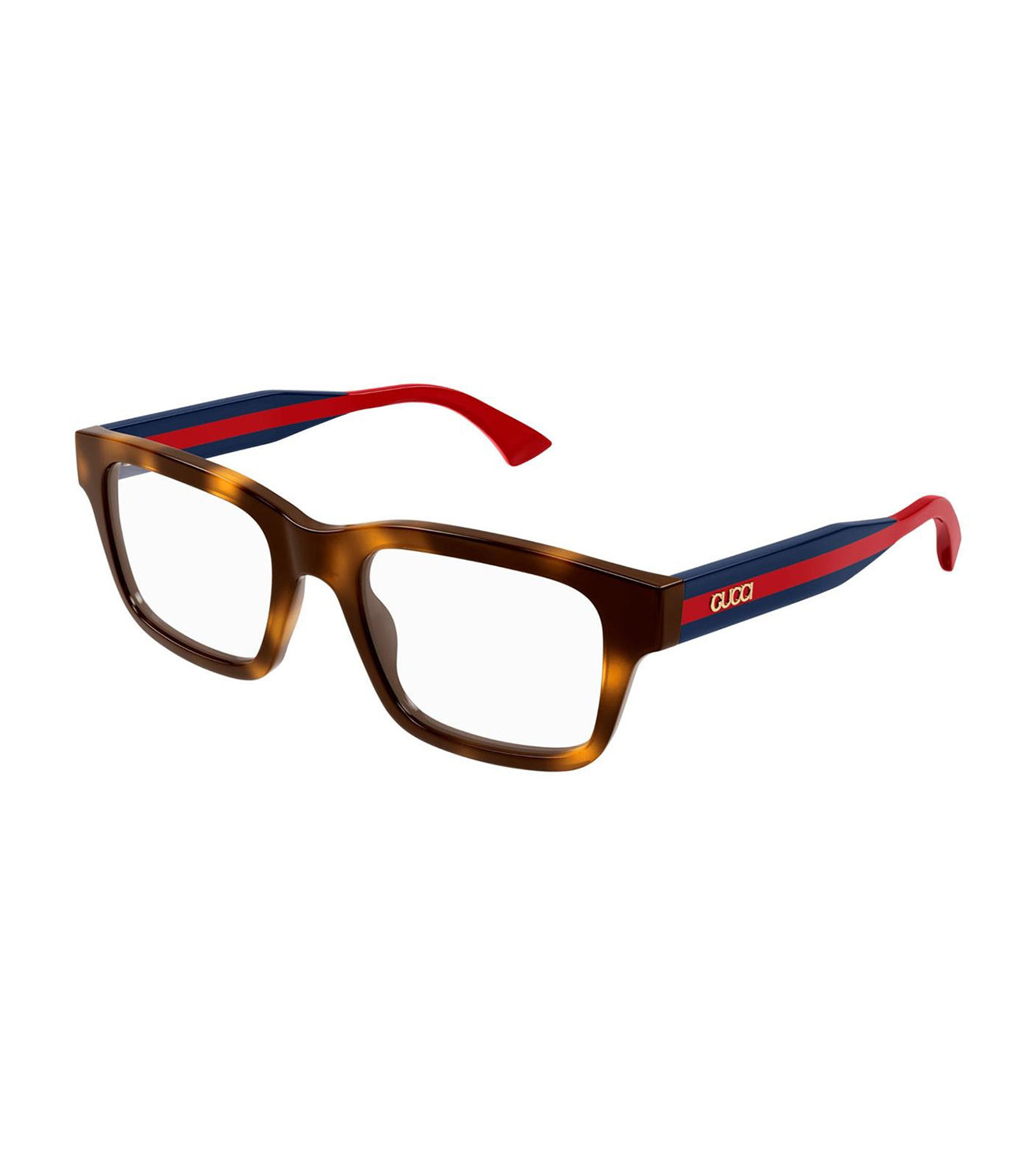 Gucci Unisex Tortoise Square Optical Frame
