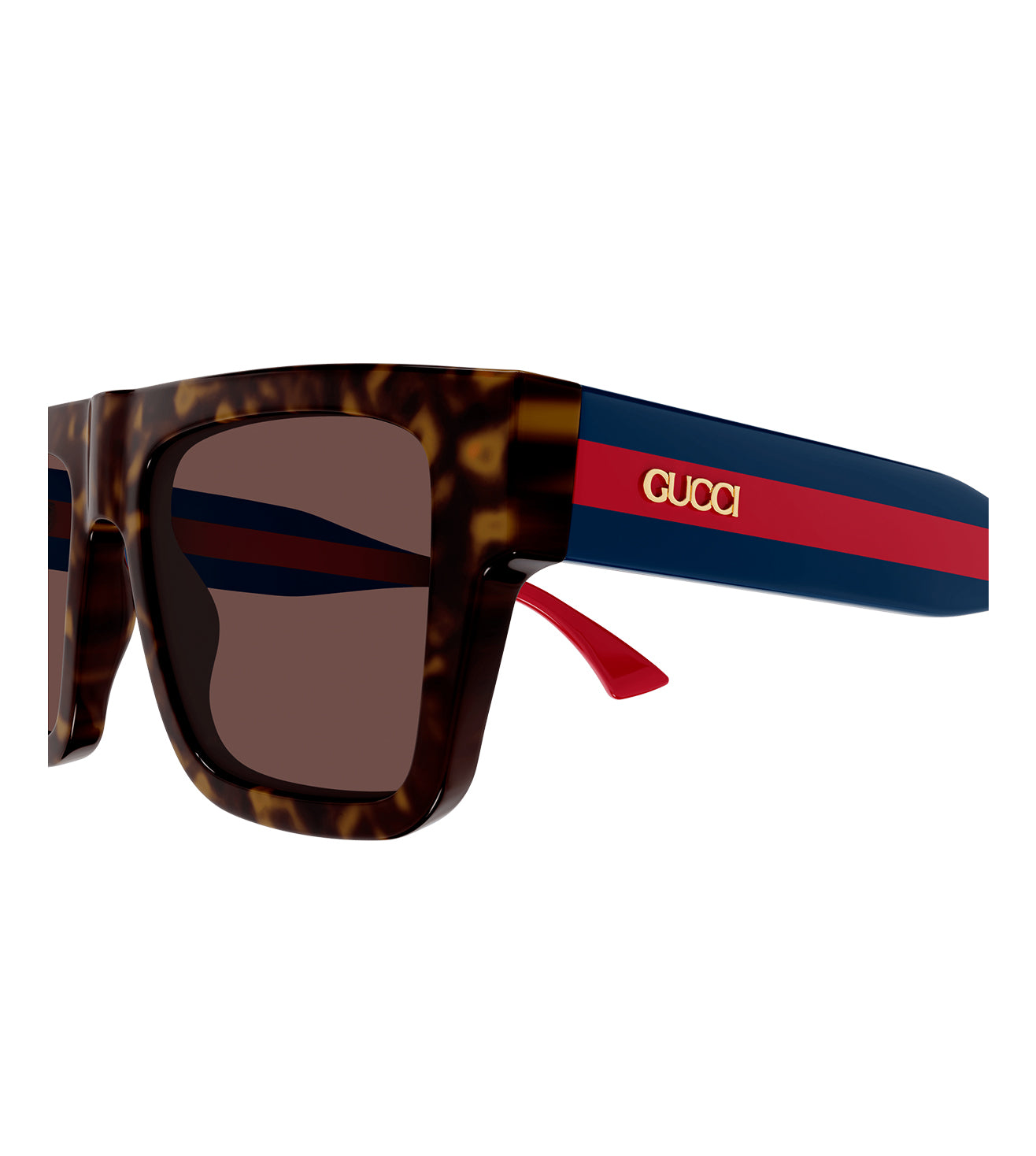 Gucci Men's Brown Square Sunglasses