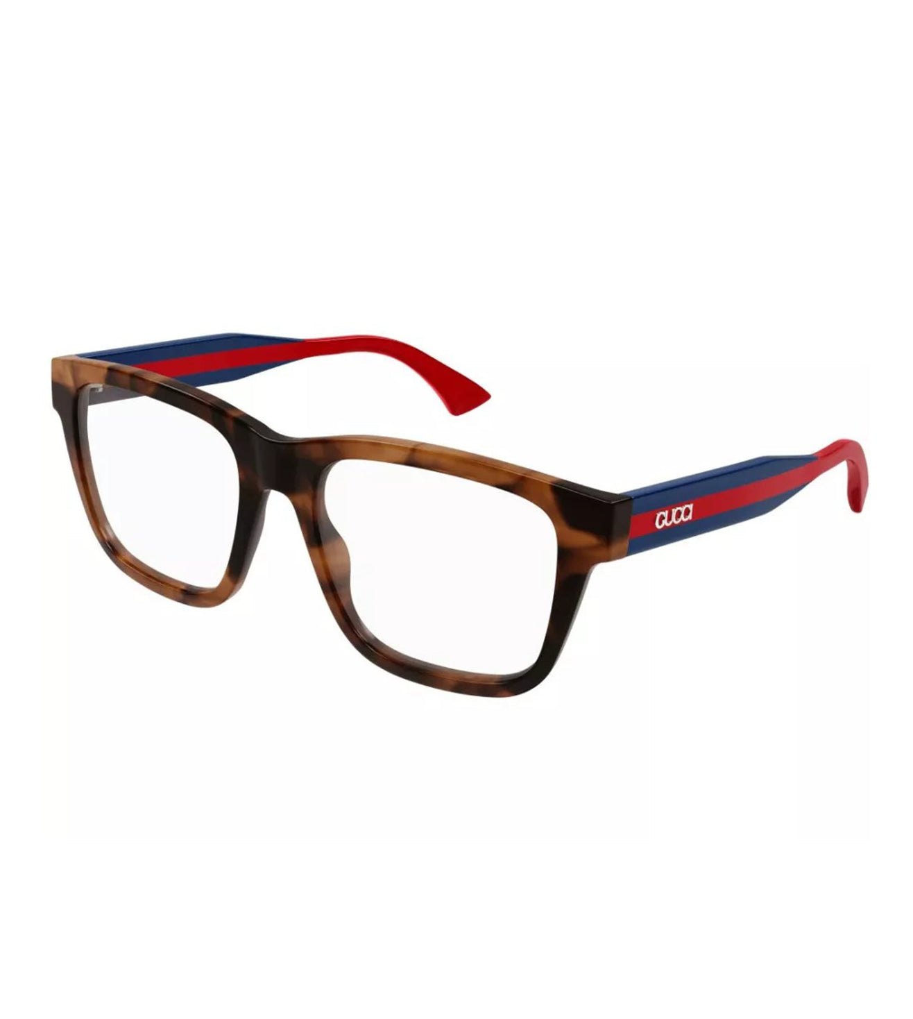 Gucci Men's Tortoise Square Optical Frame