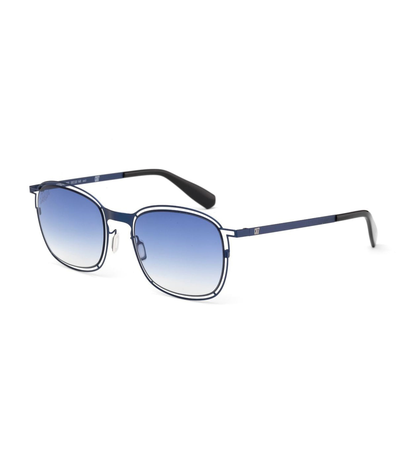 CR7 Unisex Blue Gradient Oval Sunglasses