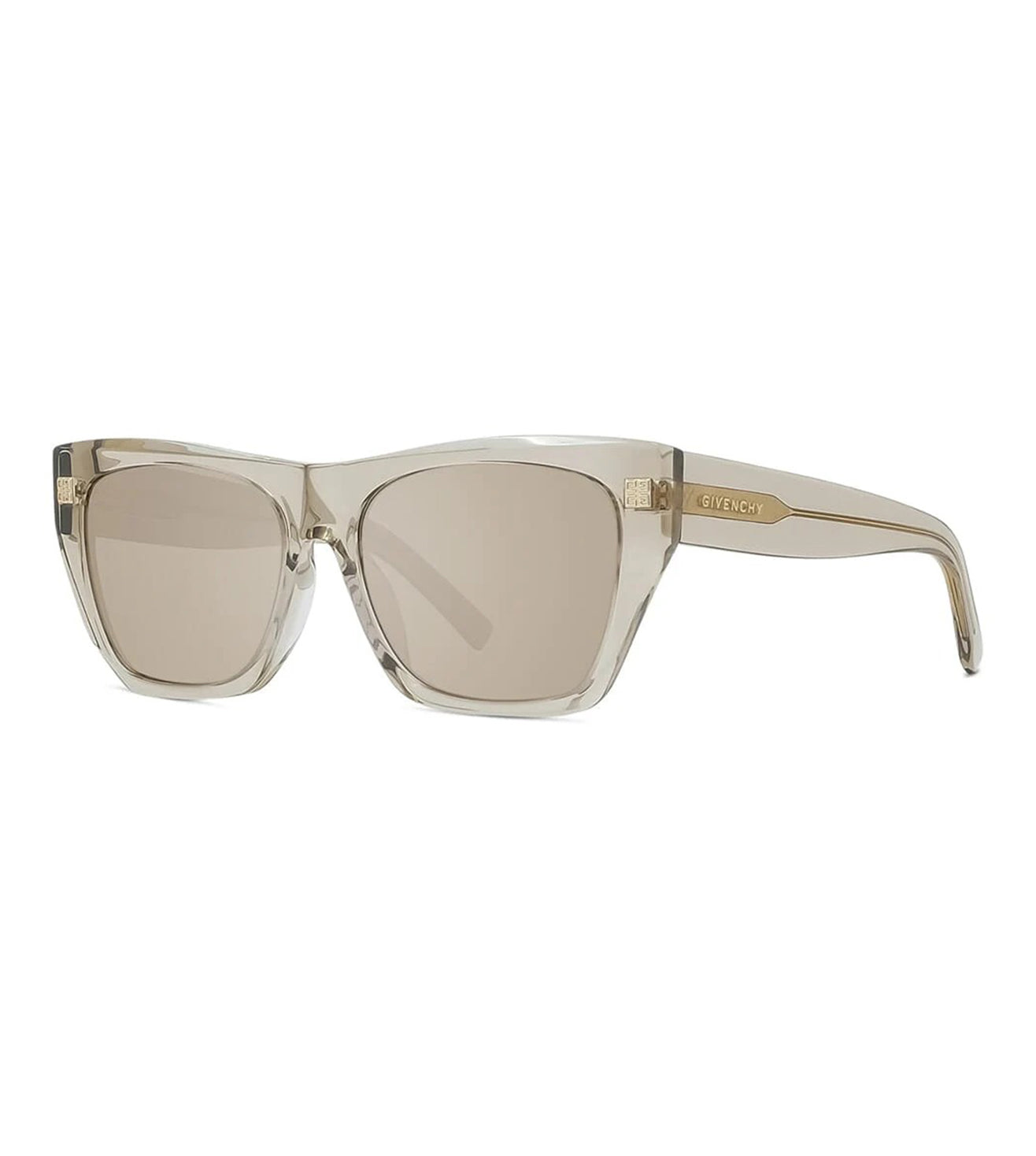 Givenchy Men's Brown with Silver Mirror Square Sunglasses