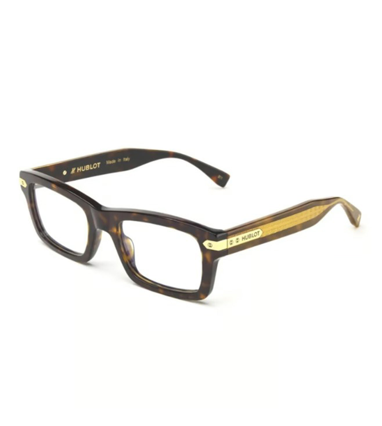 Hublot Unisex Havana Rectangular Optical Frame