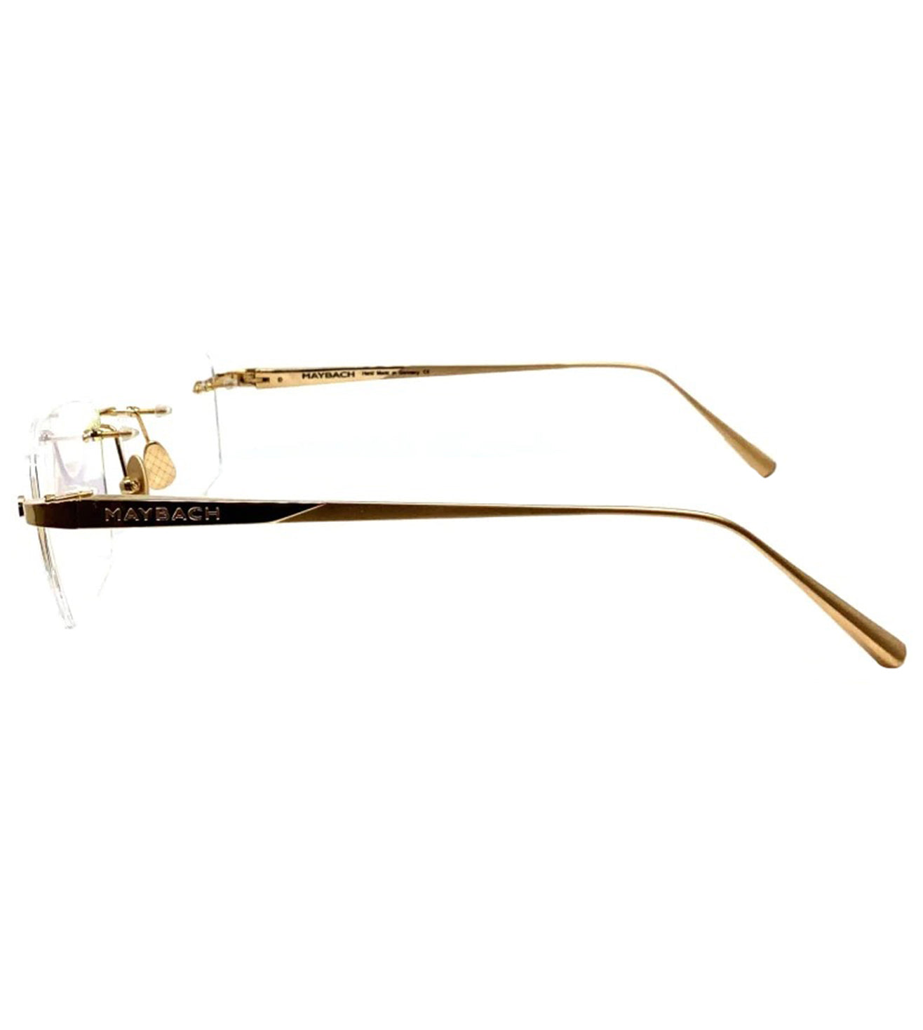 Maybach Unisex Gold Rectangular Optical Frame