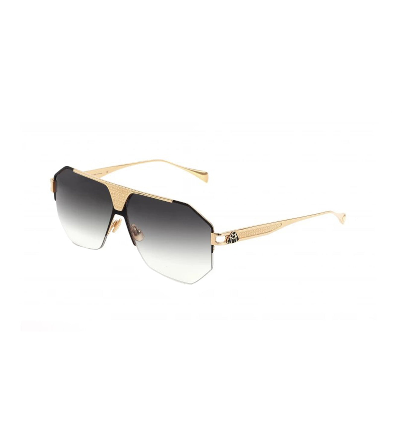 Maybach Unisex Grey Aviator Sunglasses