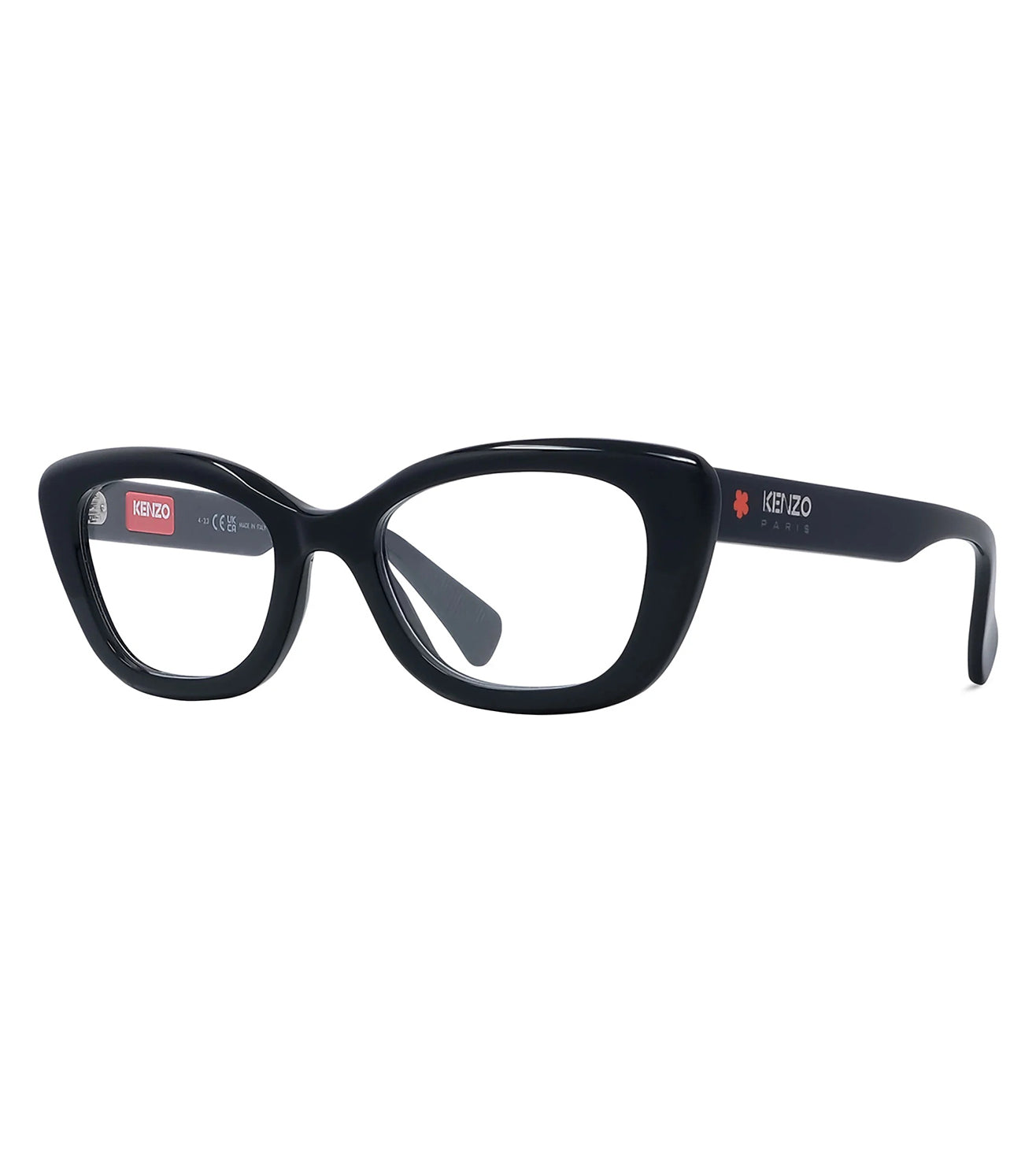 Kenzo Women's Shiny Black Cat-Eye Optical Frame