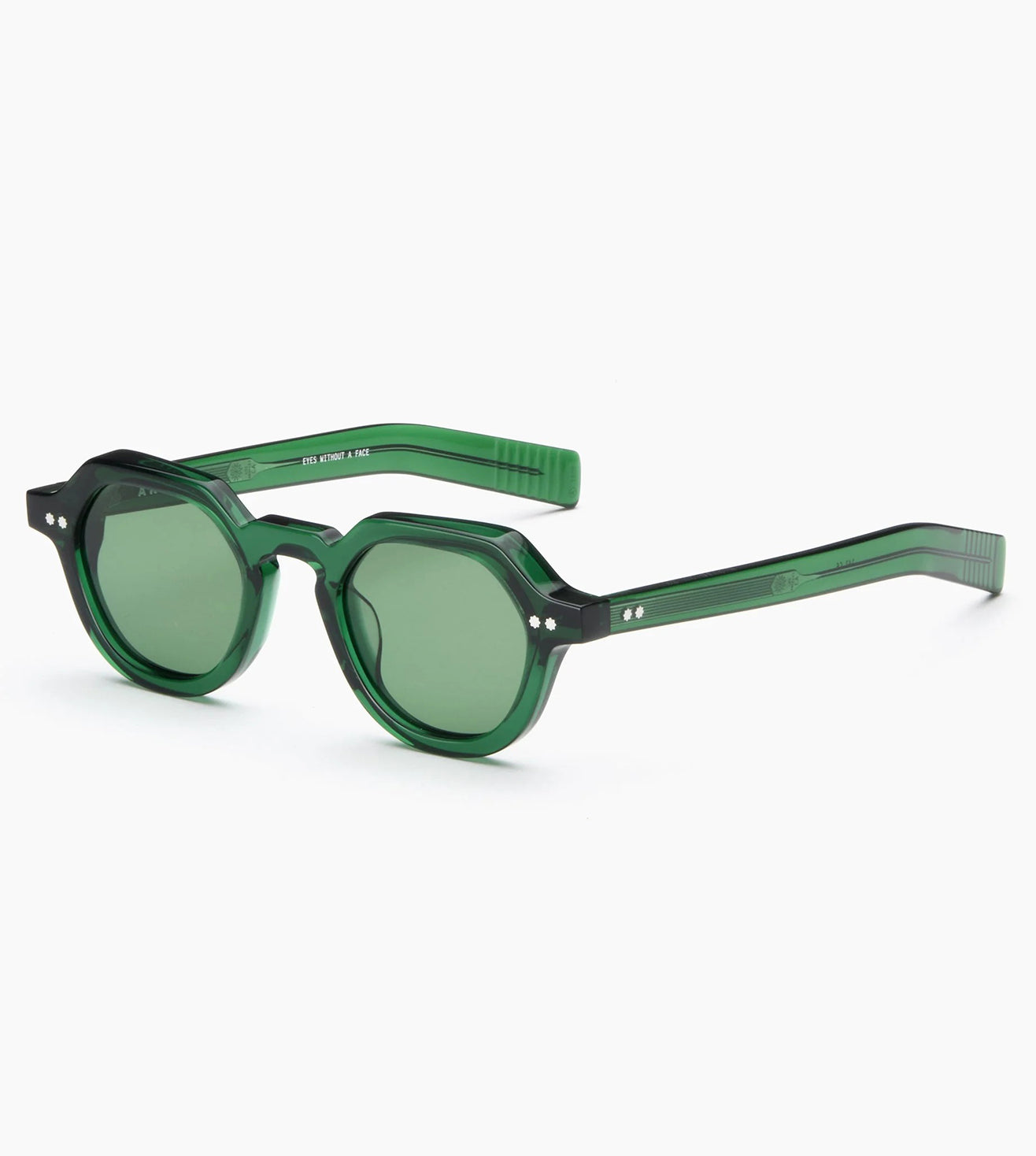 Akila Unisex Green Round Sunglasses